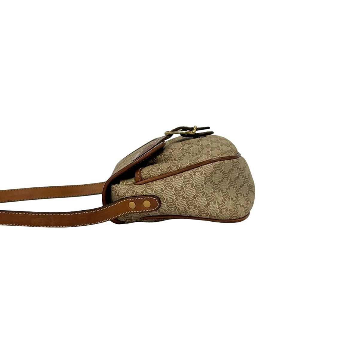 Celine Brown Leather Pvc Pochette Shoulder Bag (Pre-Owned)