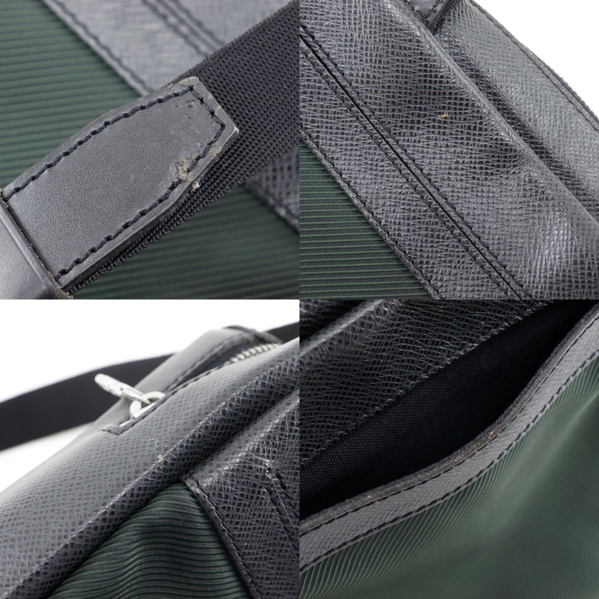 Louis Vuitton Taiga Ardoise Taiga Leather Nylon Canvas Shoulder Bag (Pre-Owned)