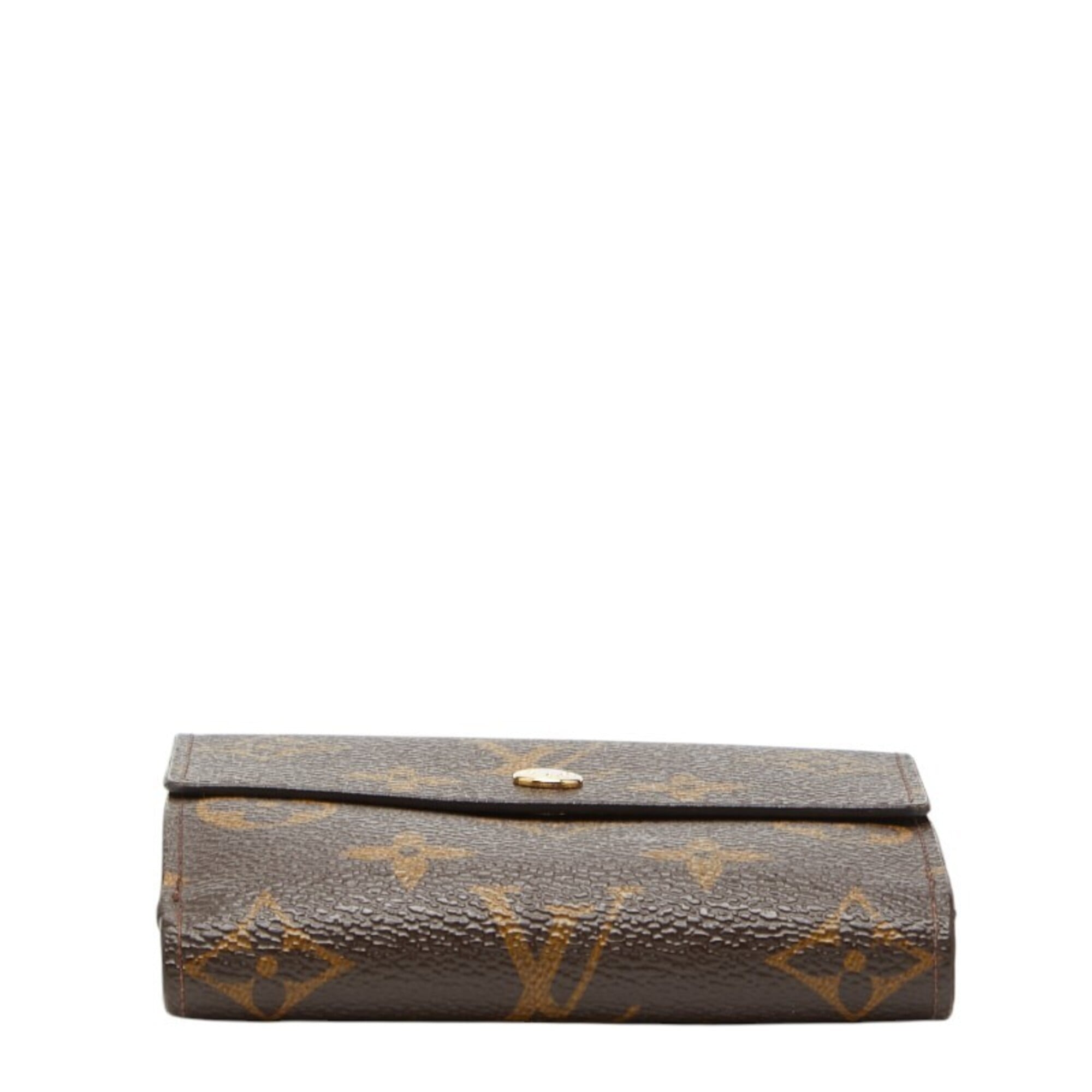 Louis Vuitton Monogram Brown Pvc Leather Wallet (Tri-Fold) (Pre-Owned)
