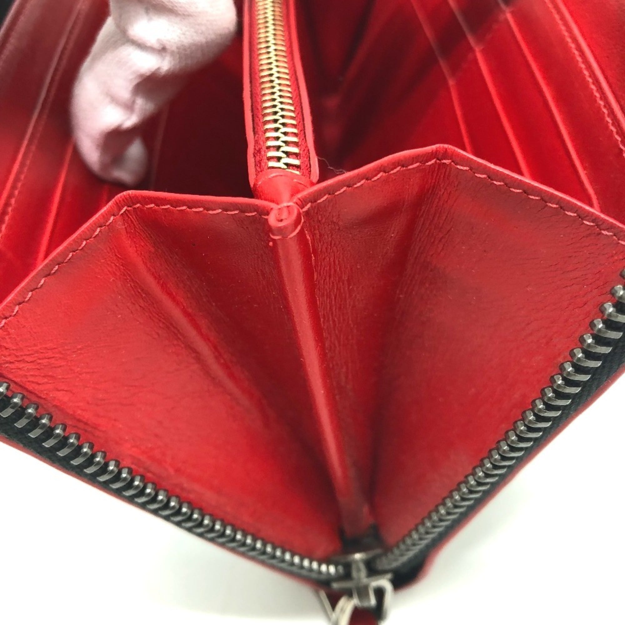 Christian Louboutin Black Leather Long Wallet (Bi-Fold) (Pre-Owned)