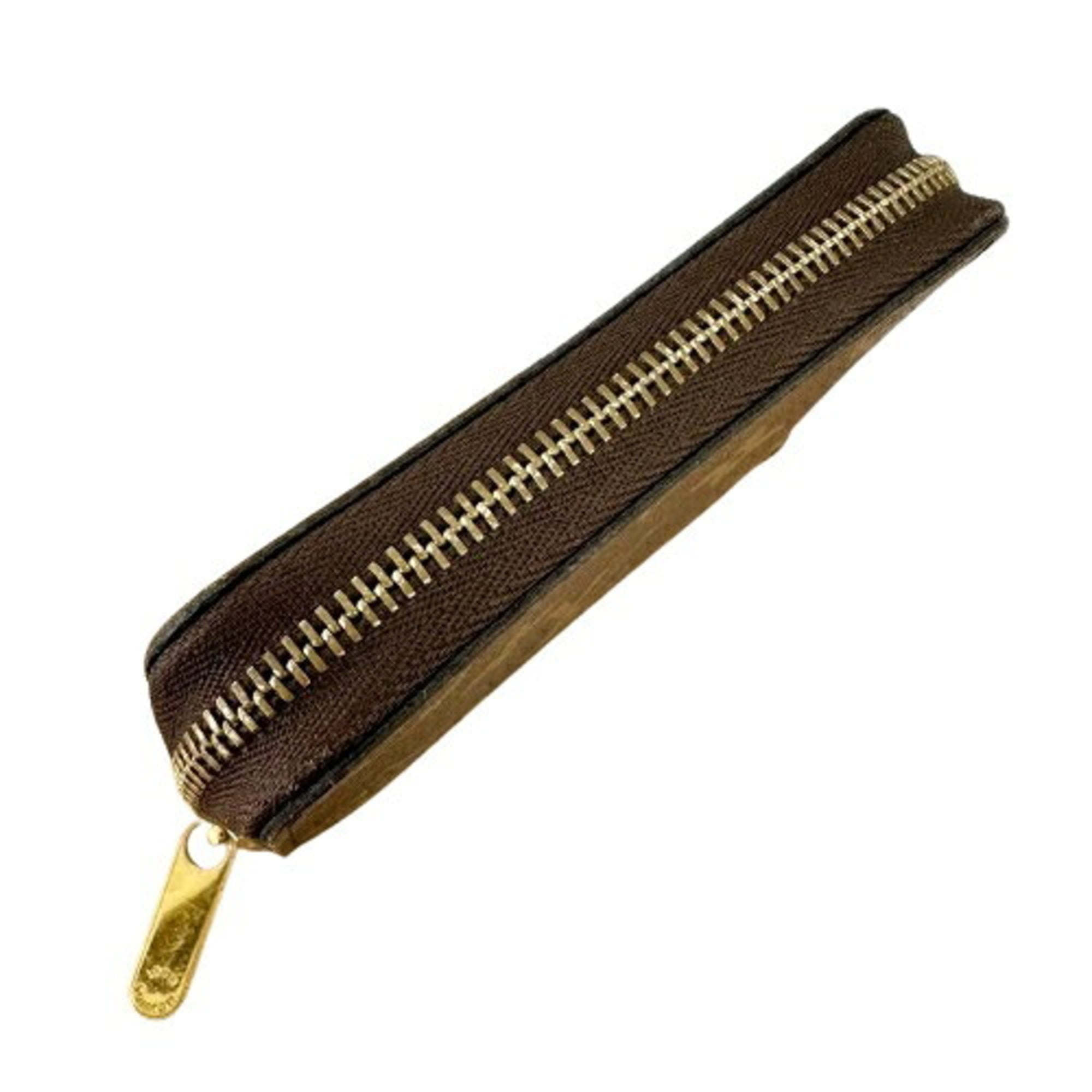 Louis Vuitton Monogram Brown Leather Coin Purse/Coin Case (Pre-Owned)