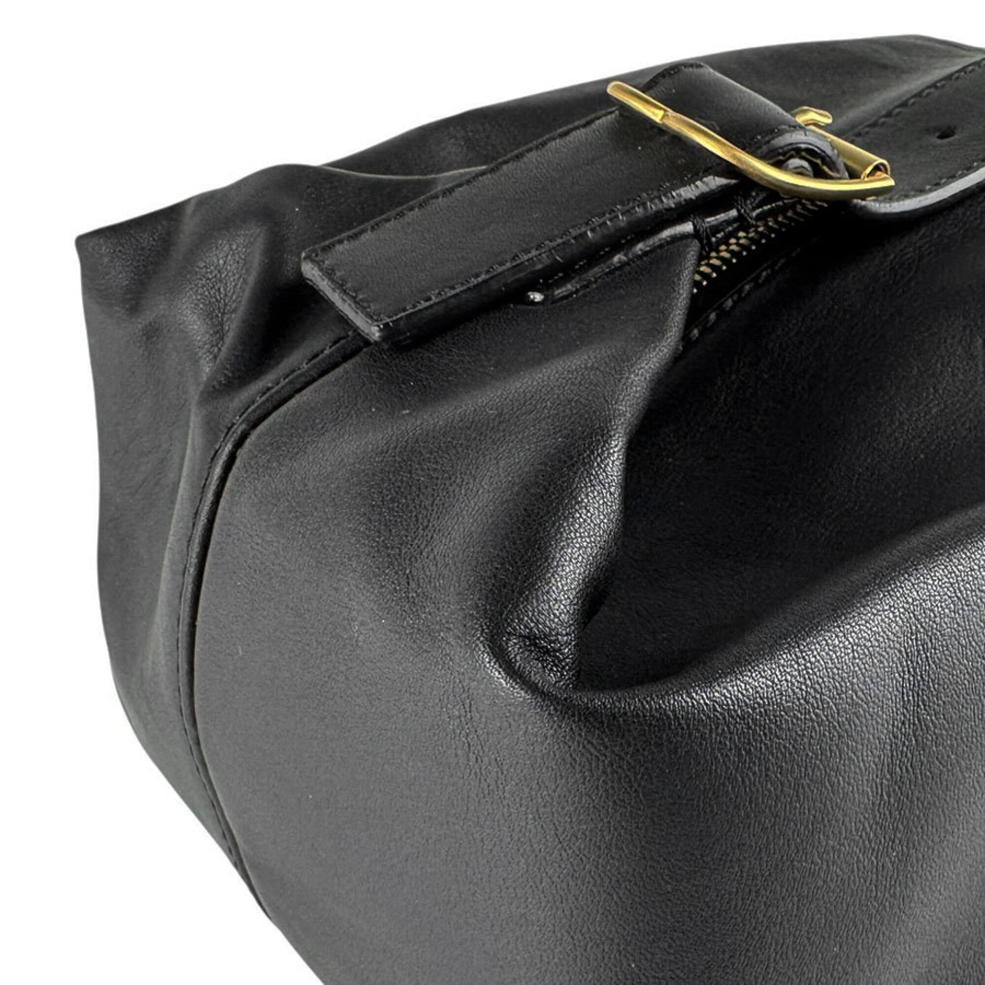 Bally Black Leather Handbag (Pre-Owned)