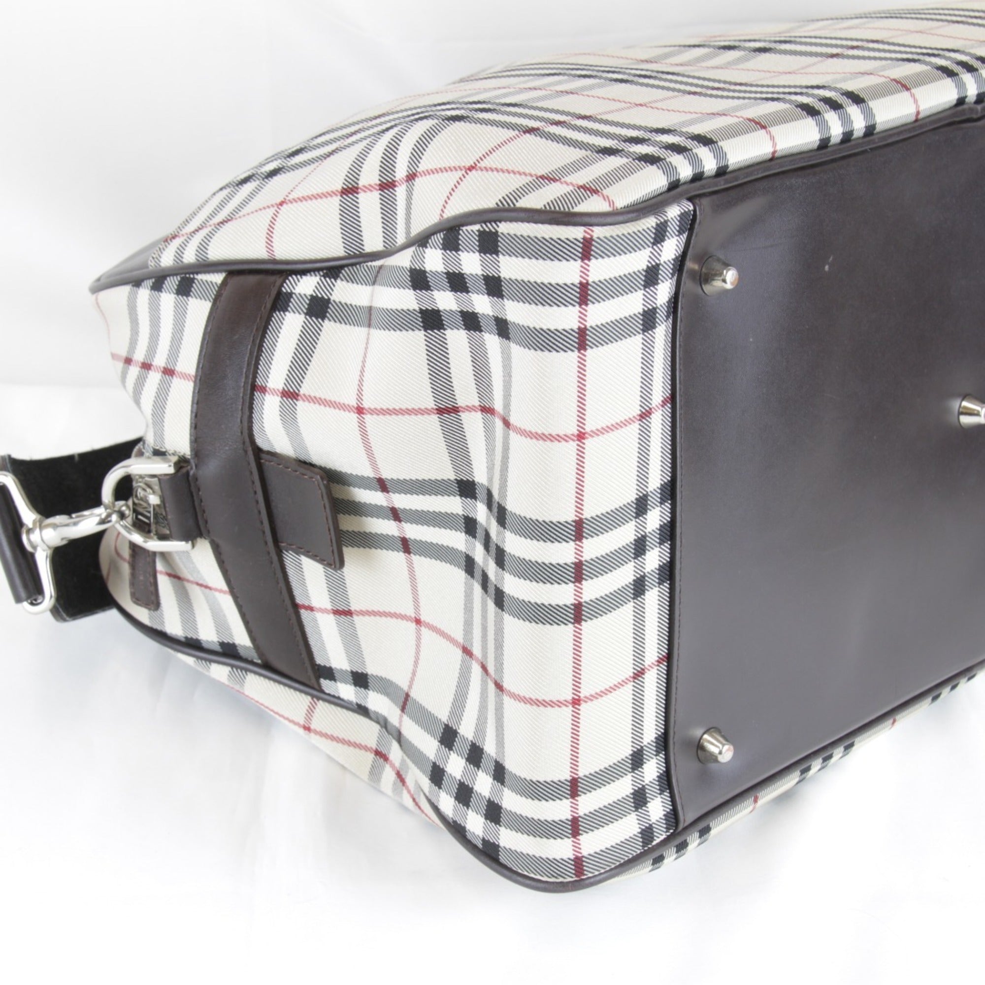 Burberry Beige Canvas Boston Bag (Pre-Owned)