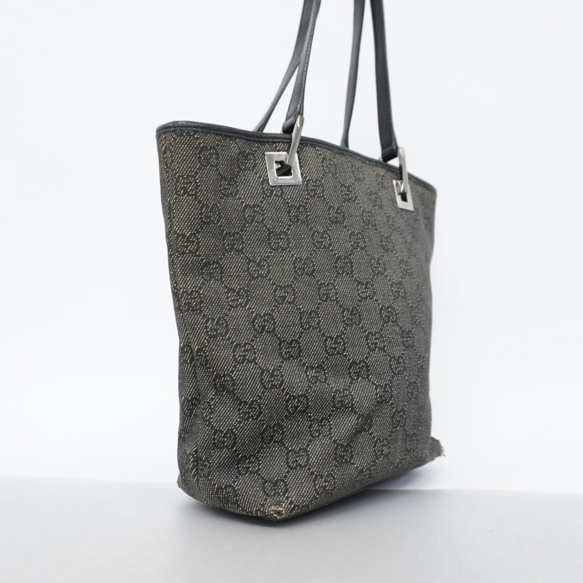 Gucci Black Denim Tote Bag (Pre-Owned)