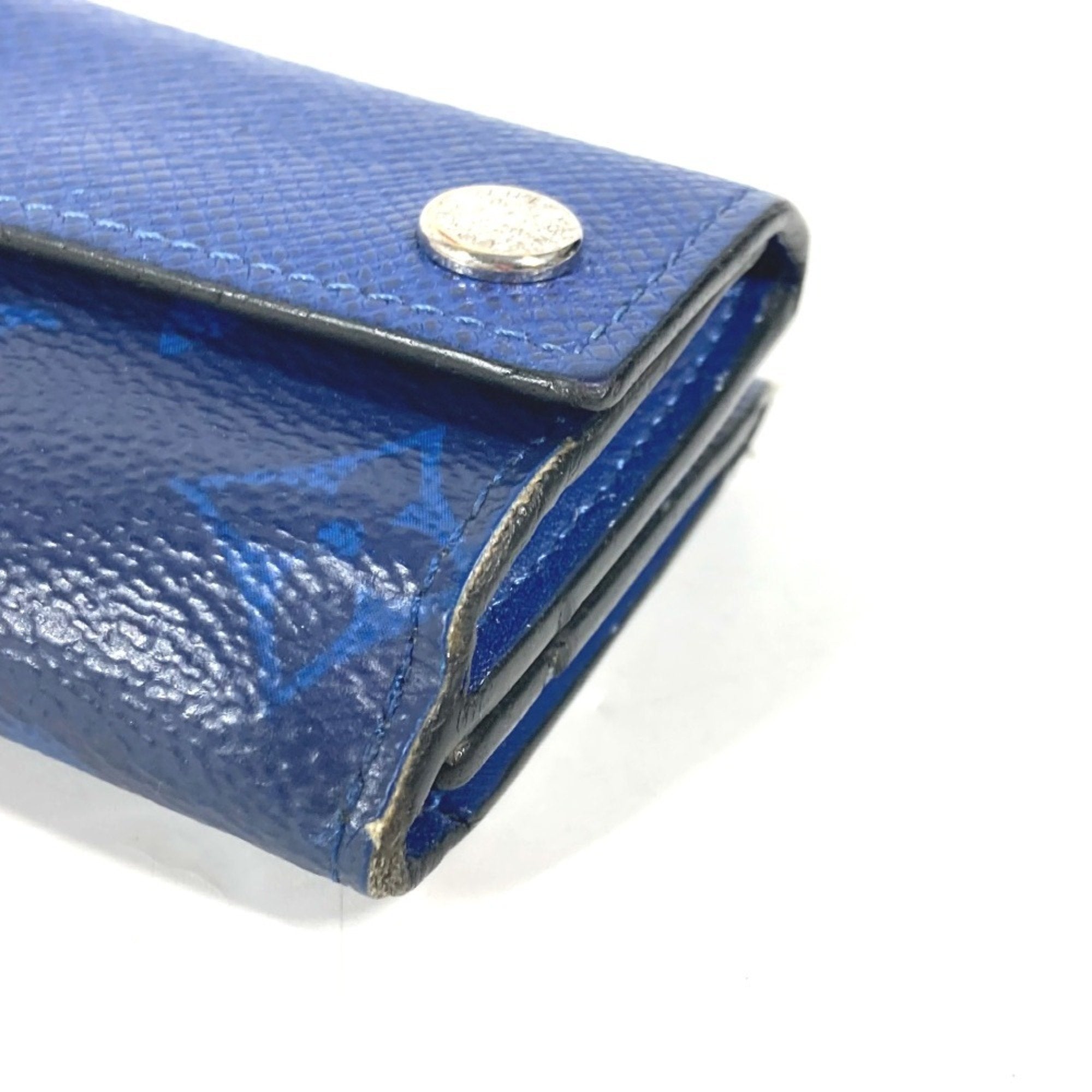 Louis Vuitton Blue Taigarama Monogram Wallet (Tri-Fold) (Pre-Owned)