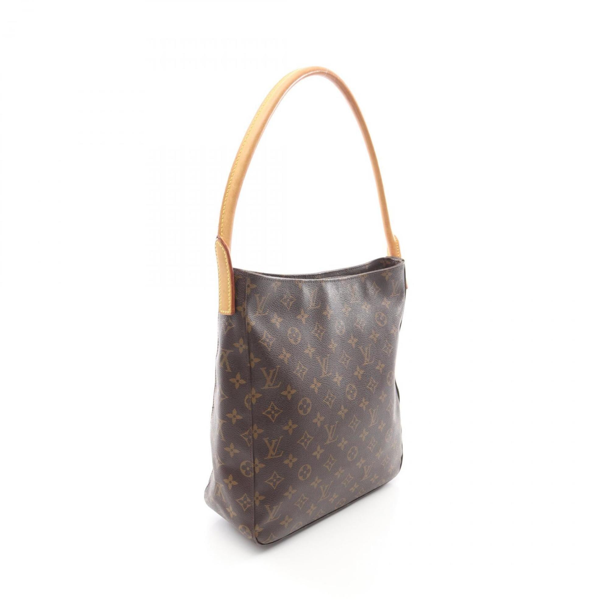 Louis Vuitton Brown Monogram Coated Canvas Leather Handbag Shoulder Bag (Pre-Owned)