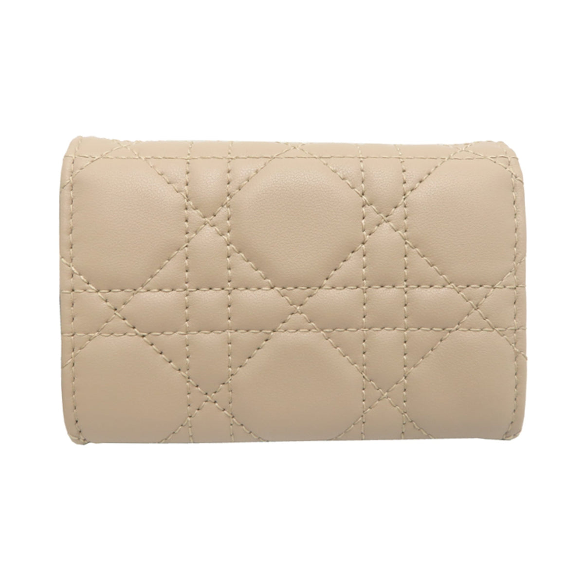 Christian Dior Beige Leather Coin Purse/Coin Case (Pre-Owned)