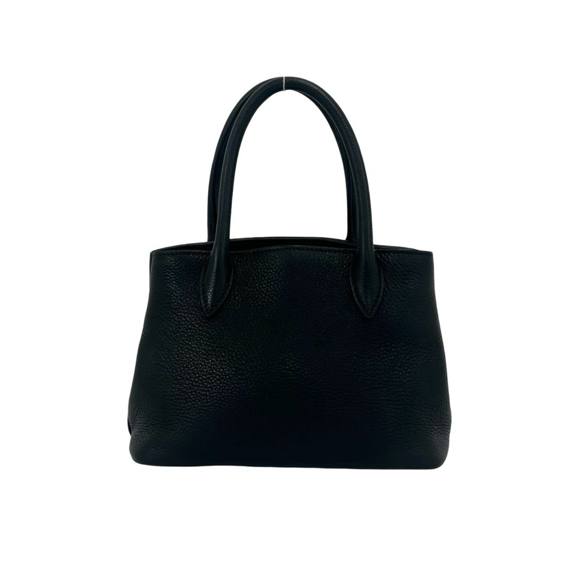 Prada Black Leather Handbag Shoulder Bag Tote Bag (Pre-Owned)