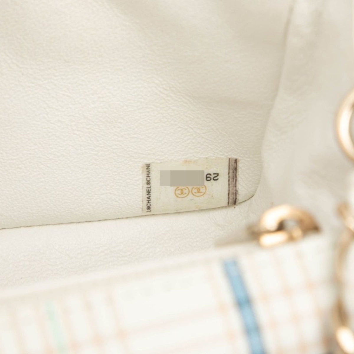 Chanel Gold Ivory Multi-Color Leather Shoulder Bag (Pre-Owned)