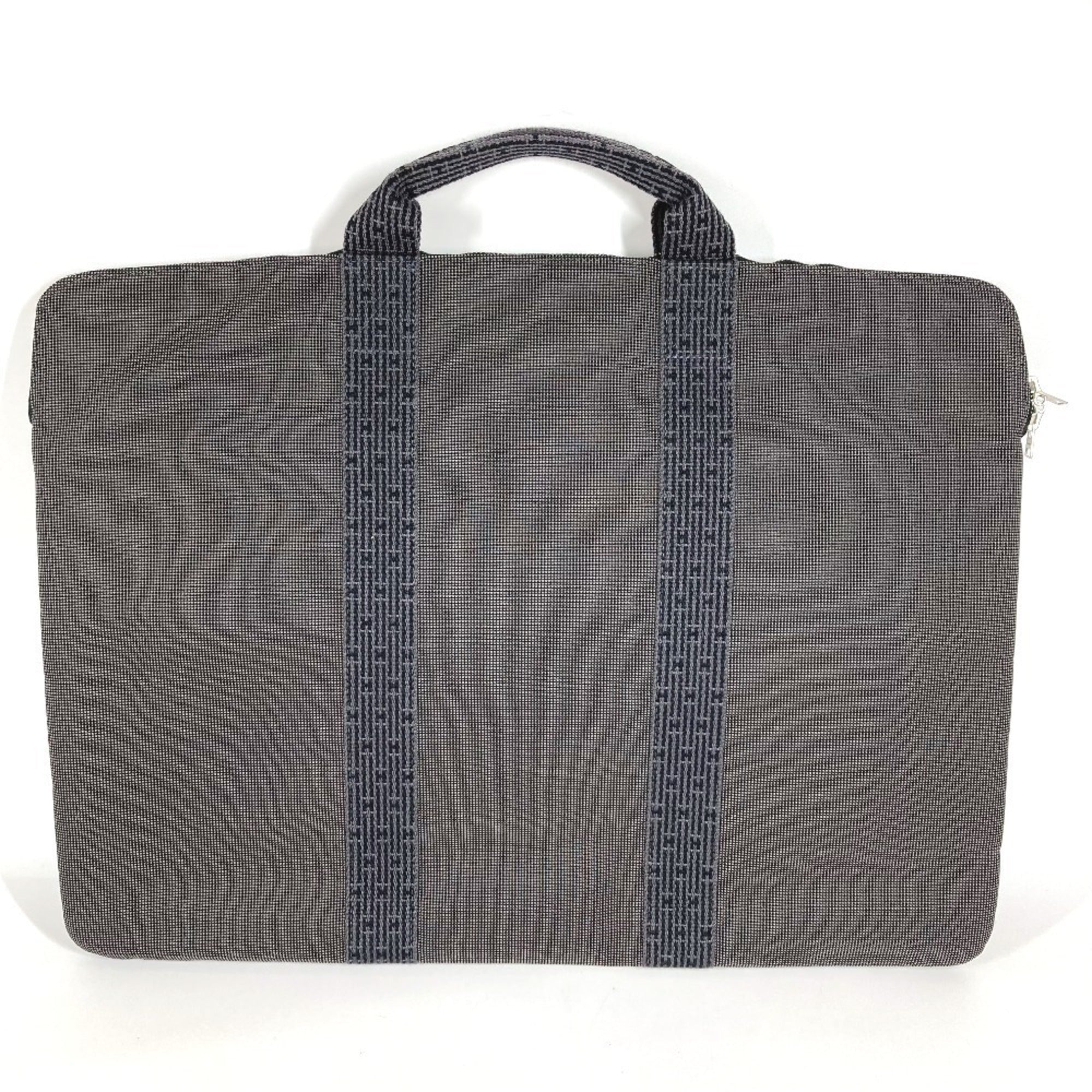 Hermes Her Line Gray Canvas Briefcase (Pre-Owned)