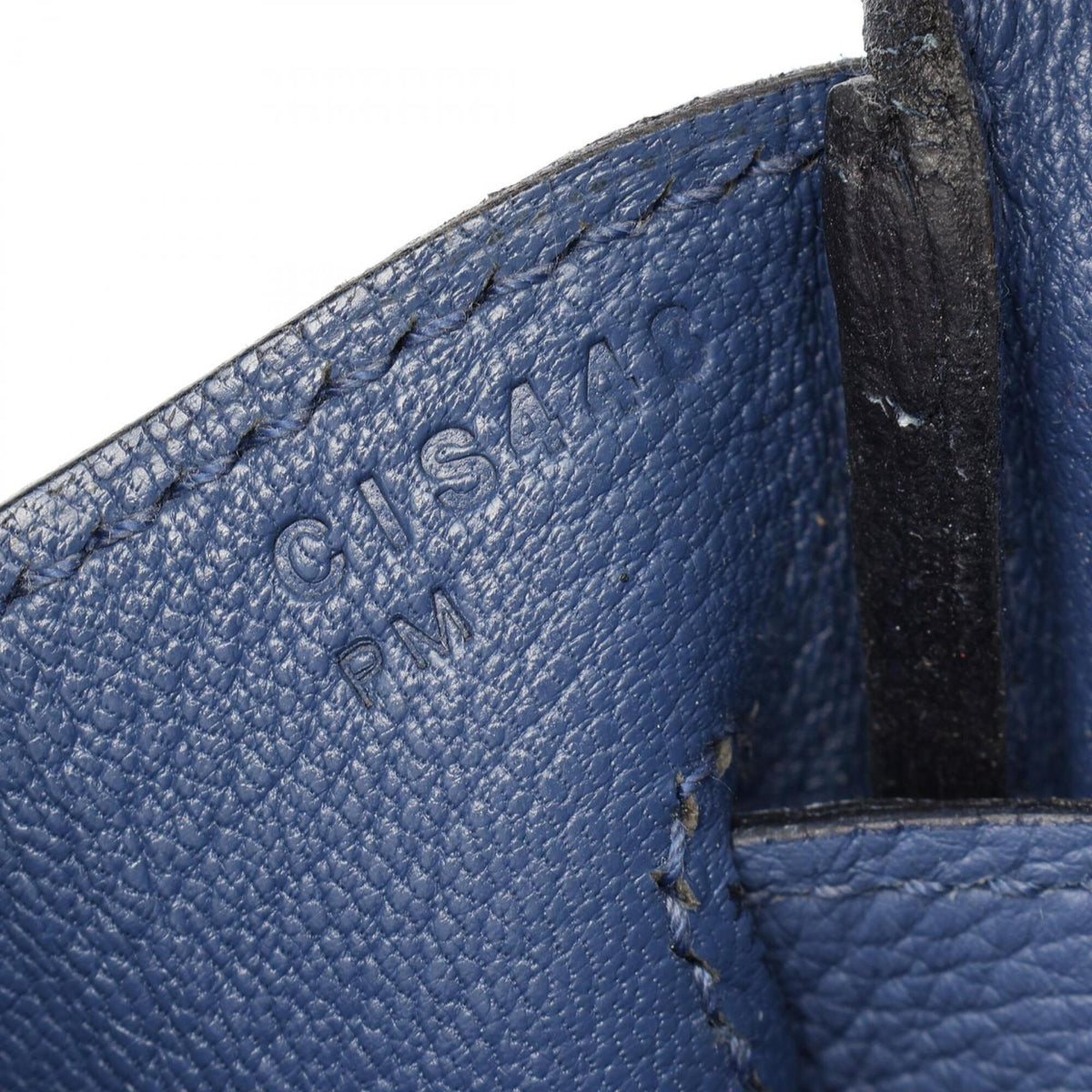 Hermes Blue Togo Leather Handbag (Pre-Owned)
