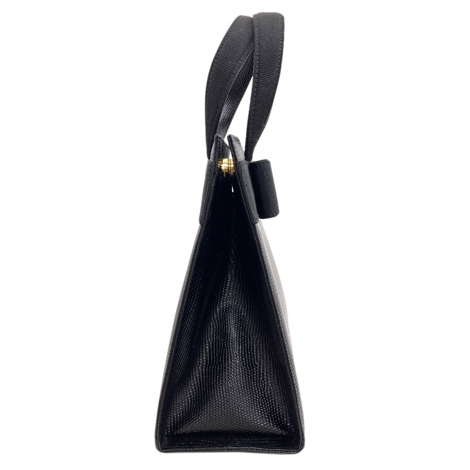 Salvatore Ferragamo Black Leather Handbag (Pre-Owned)