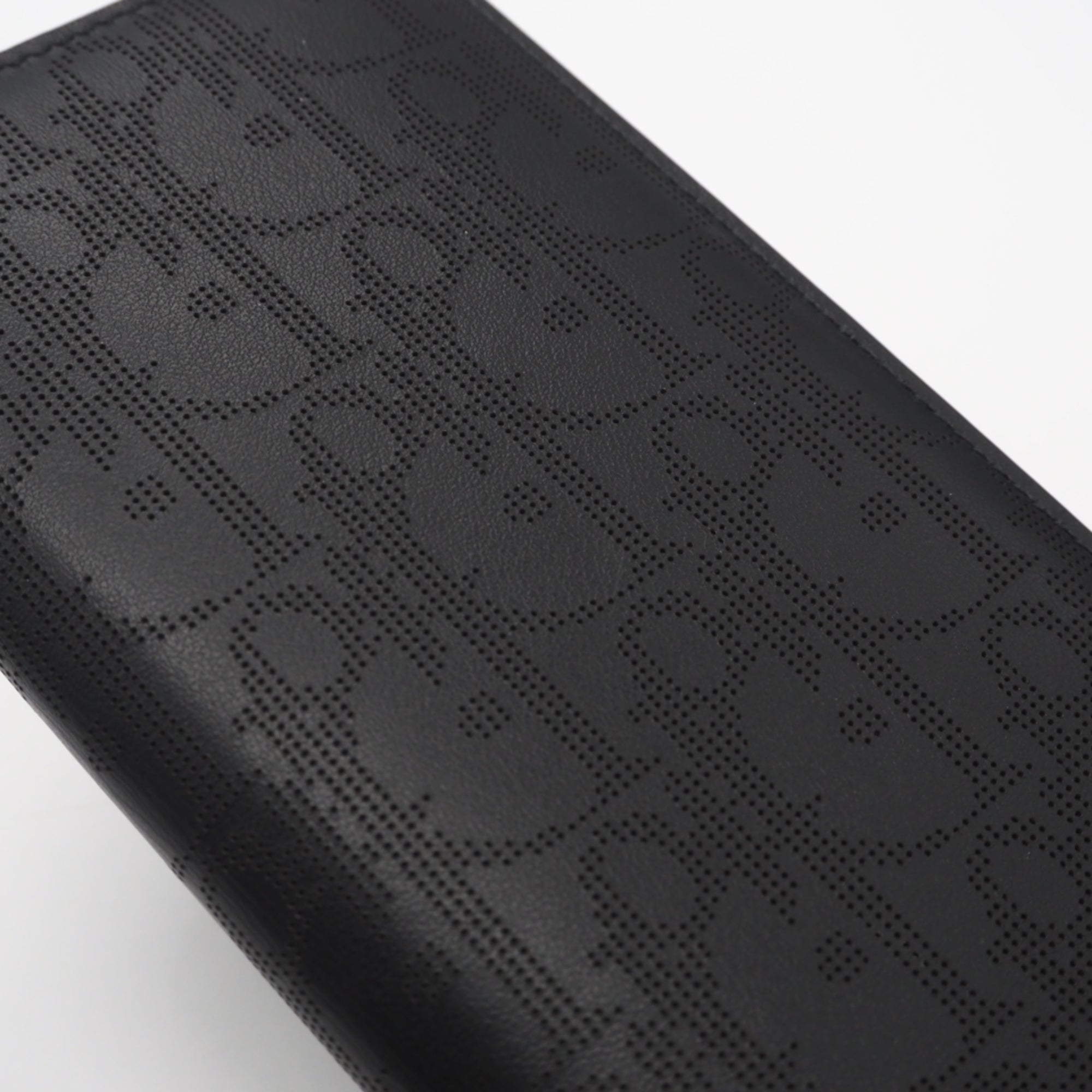Christian Dior Black Leather Long Wallet (Bi-Fold) (Pre-Owned)