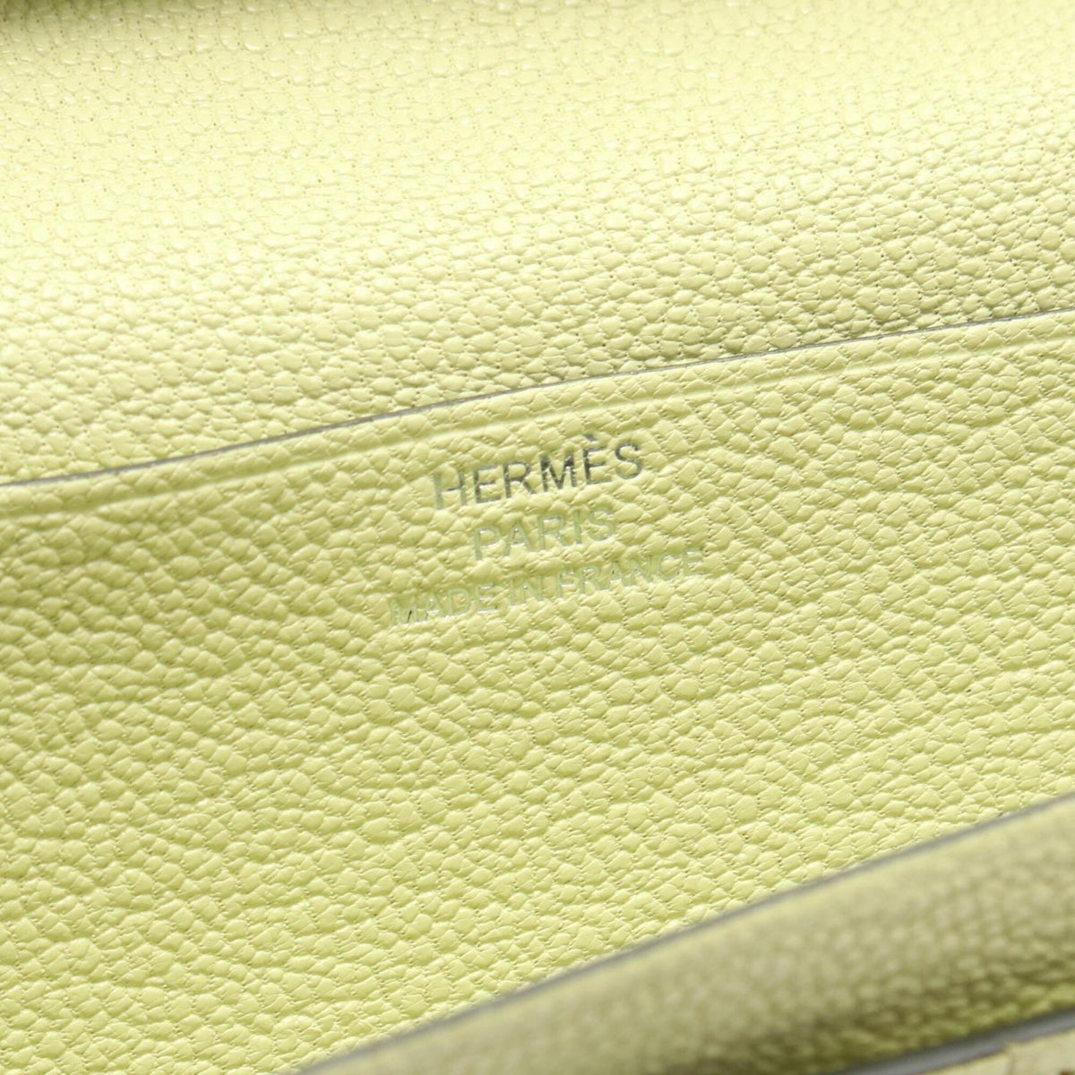 Hermes Yellow Chevre Leather Long Wallet (Bi-Fold) (Pre-Owned)