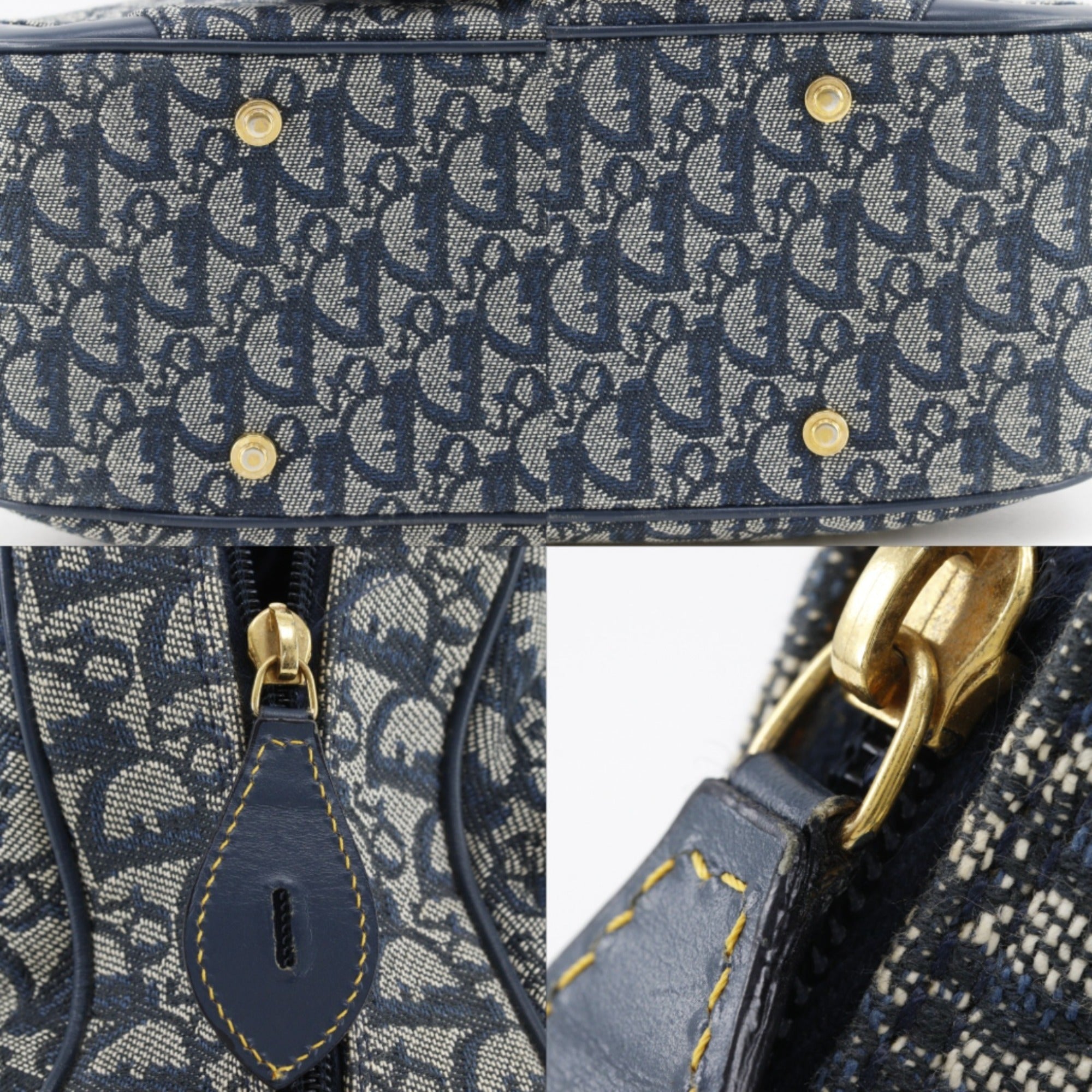 Christian Dior Navy Canvas Handbag (Pre-Owned)