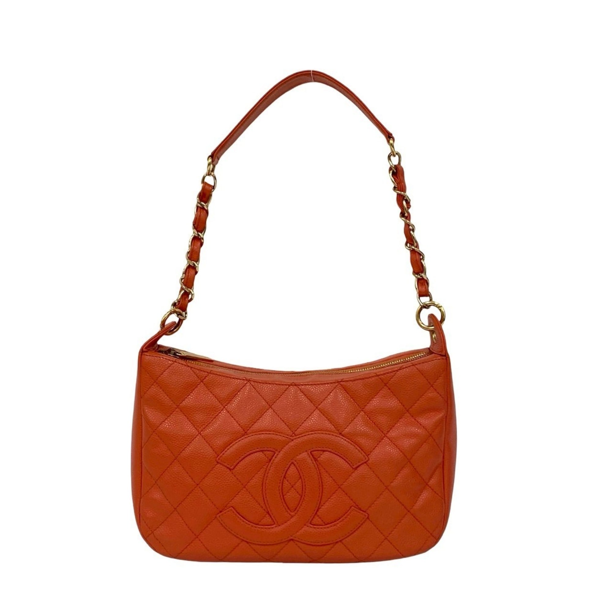 Chanel Pink Grained Calfskin Handbag Shoulder Bag (Pre-Owned)