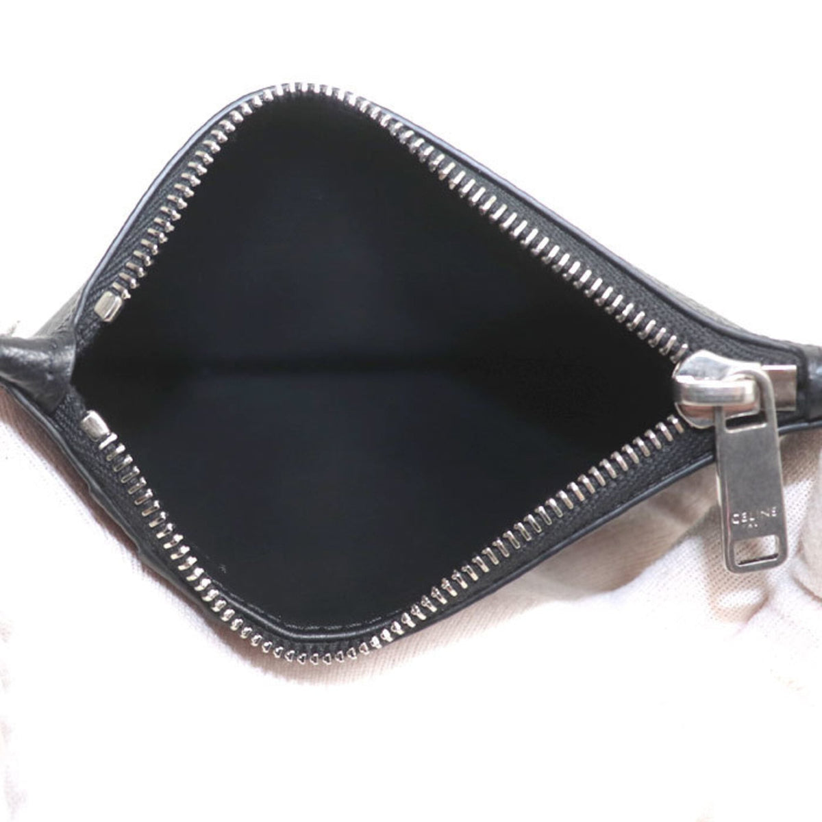 Celine Black Leather Coin Purse/Coin Case (Pre-Owned)