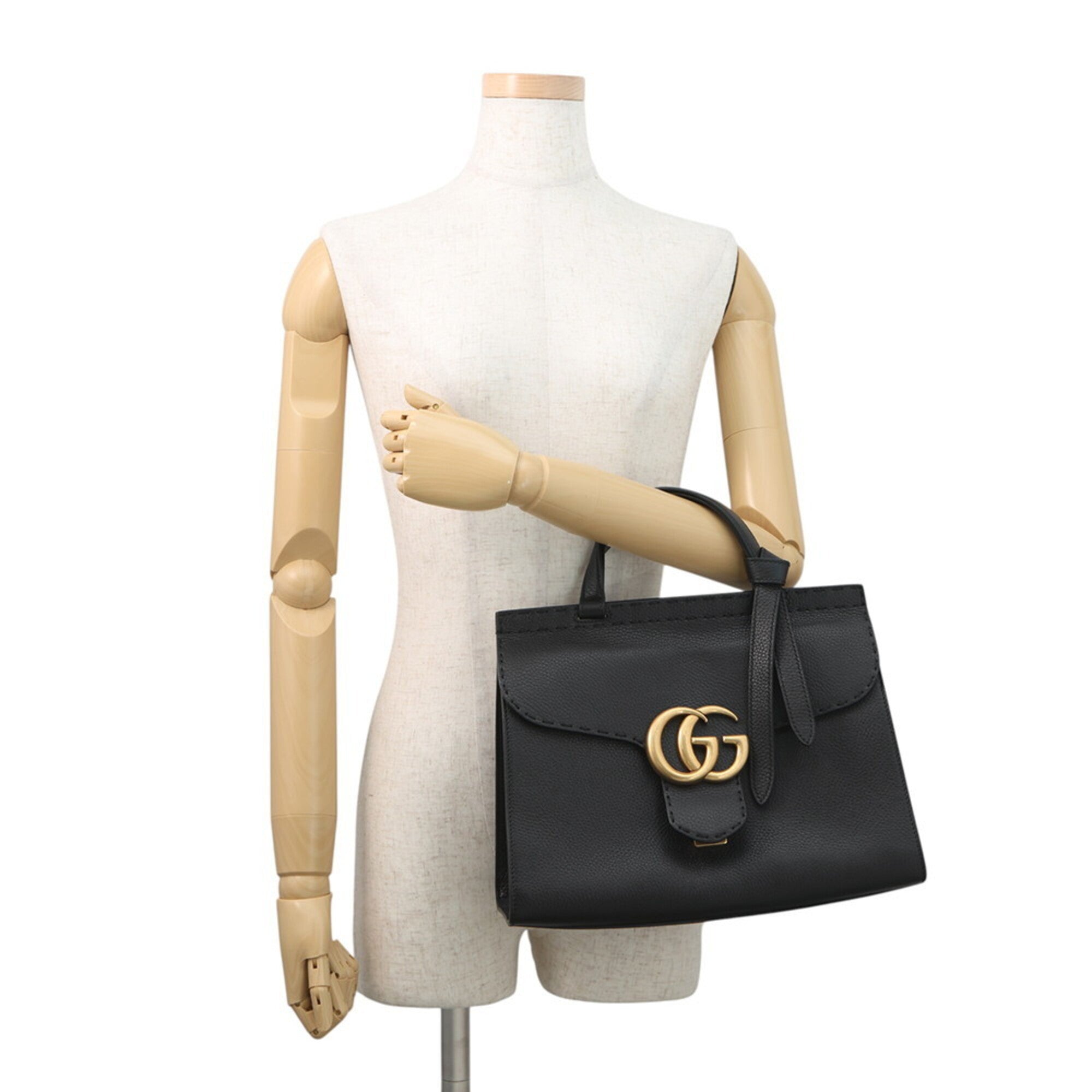 Gucci Black Leather Handbag (Pre-Owned)