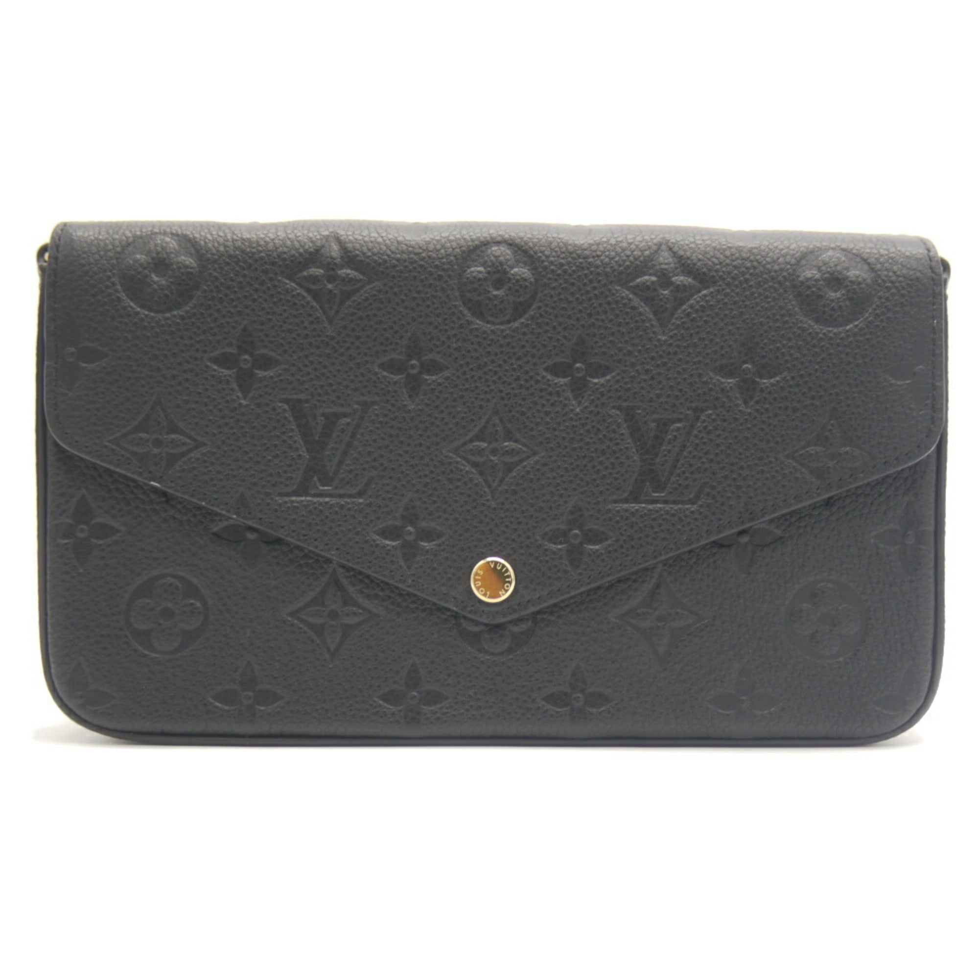 Louis Vuitton Black Monogram Noir Monogram Empreinte Clutch Bag Pouch Shoulder Bag (Pre-Owned)