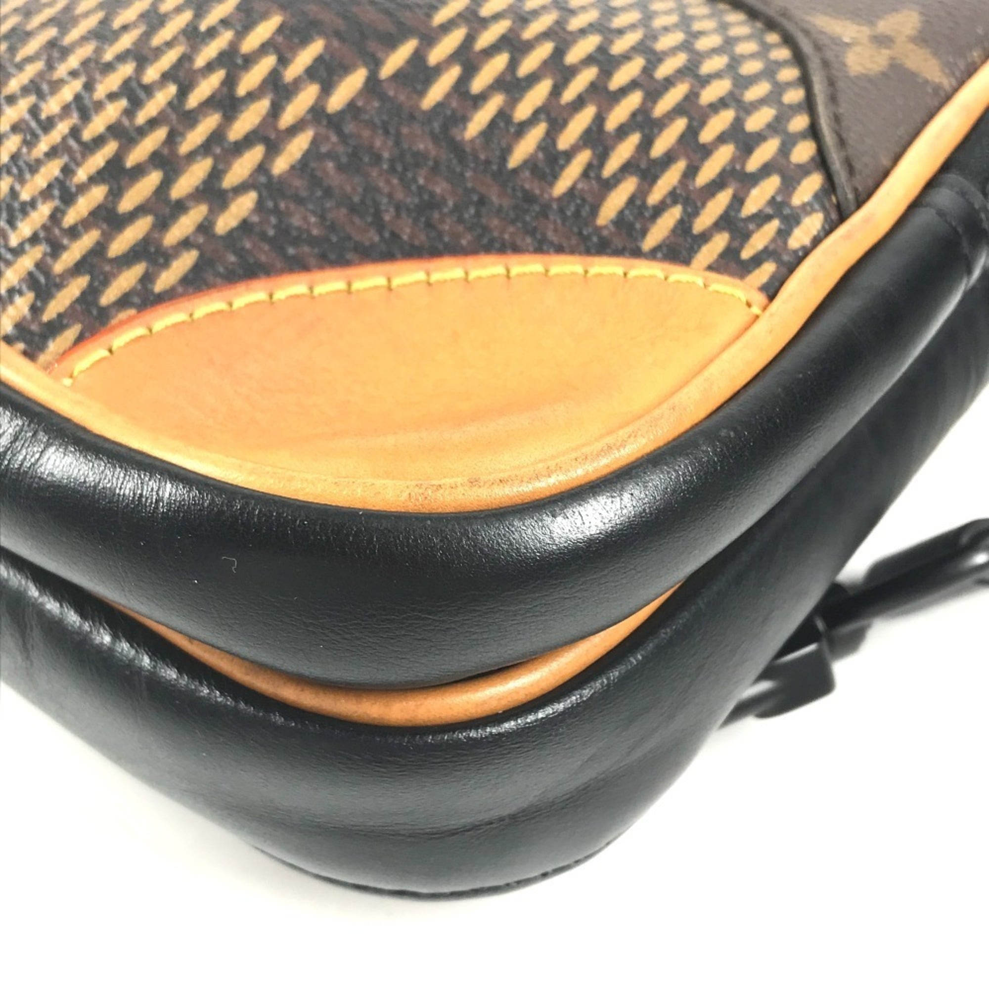 Louis Vuitton Brown Damier Canvas Galle Monogram Monogram Damier Canvas Shoulder Bag Sling Bag (Pre-Owned)