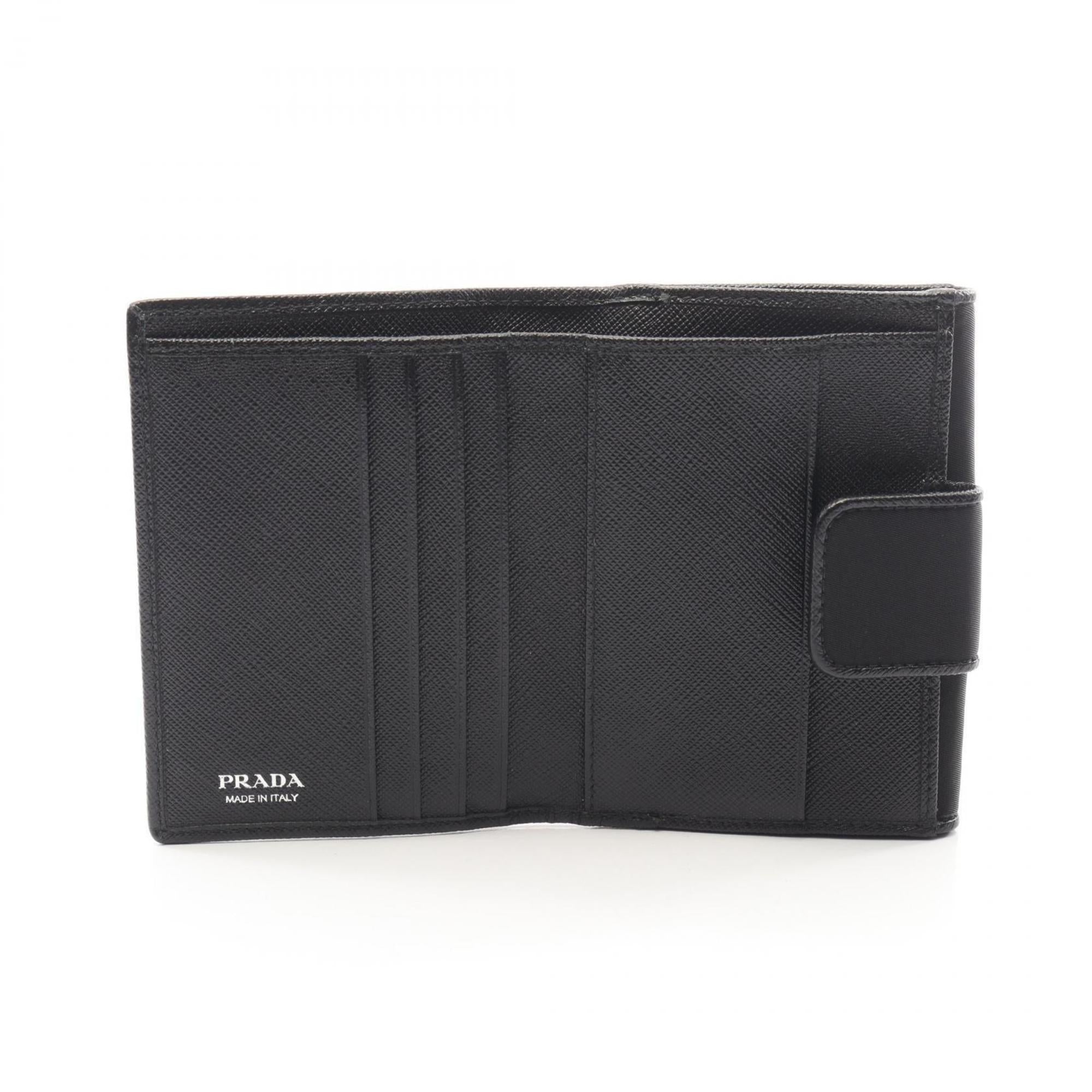 Prada Black Tessuto Saffiano Wallet (Bi-Fold) (Pre-Owned)