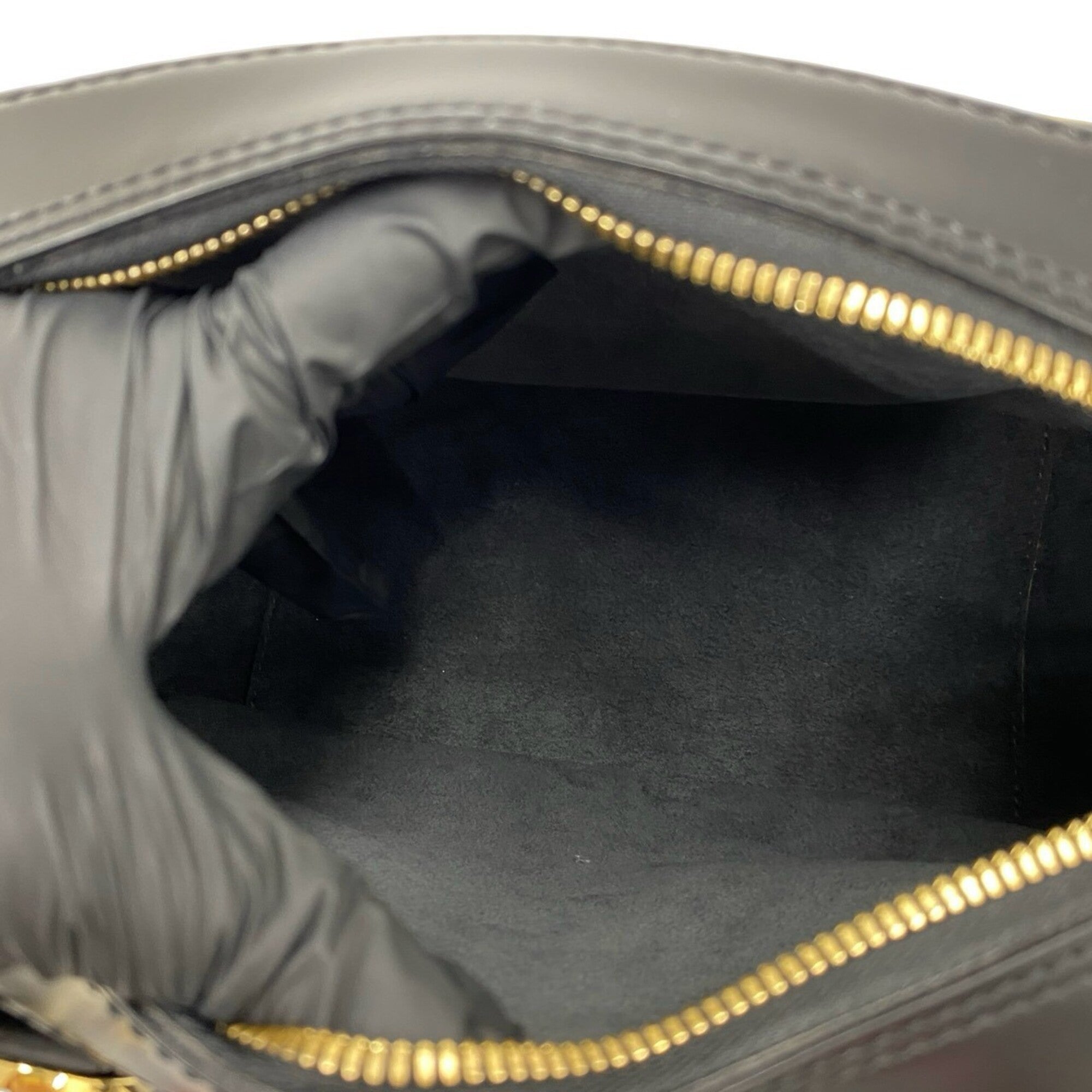 Louis Vuitton Black Leather Boston Bag Handbag (Pre-Owned)