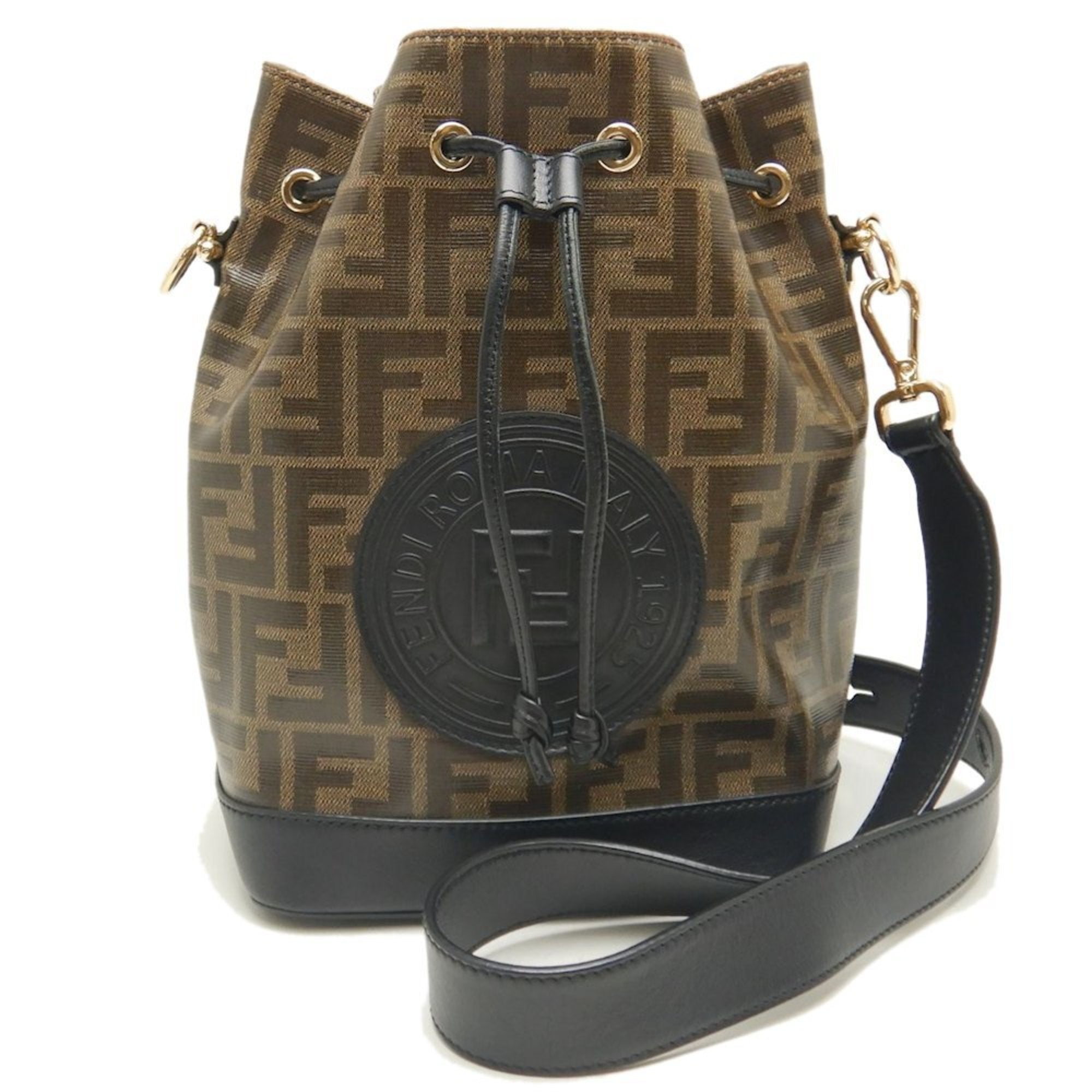 Fendi Brown Coated Canvas Shoulder Bag (Pre-Owned)