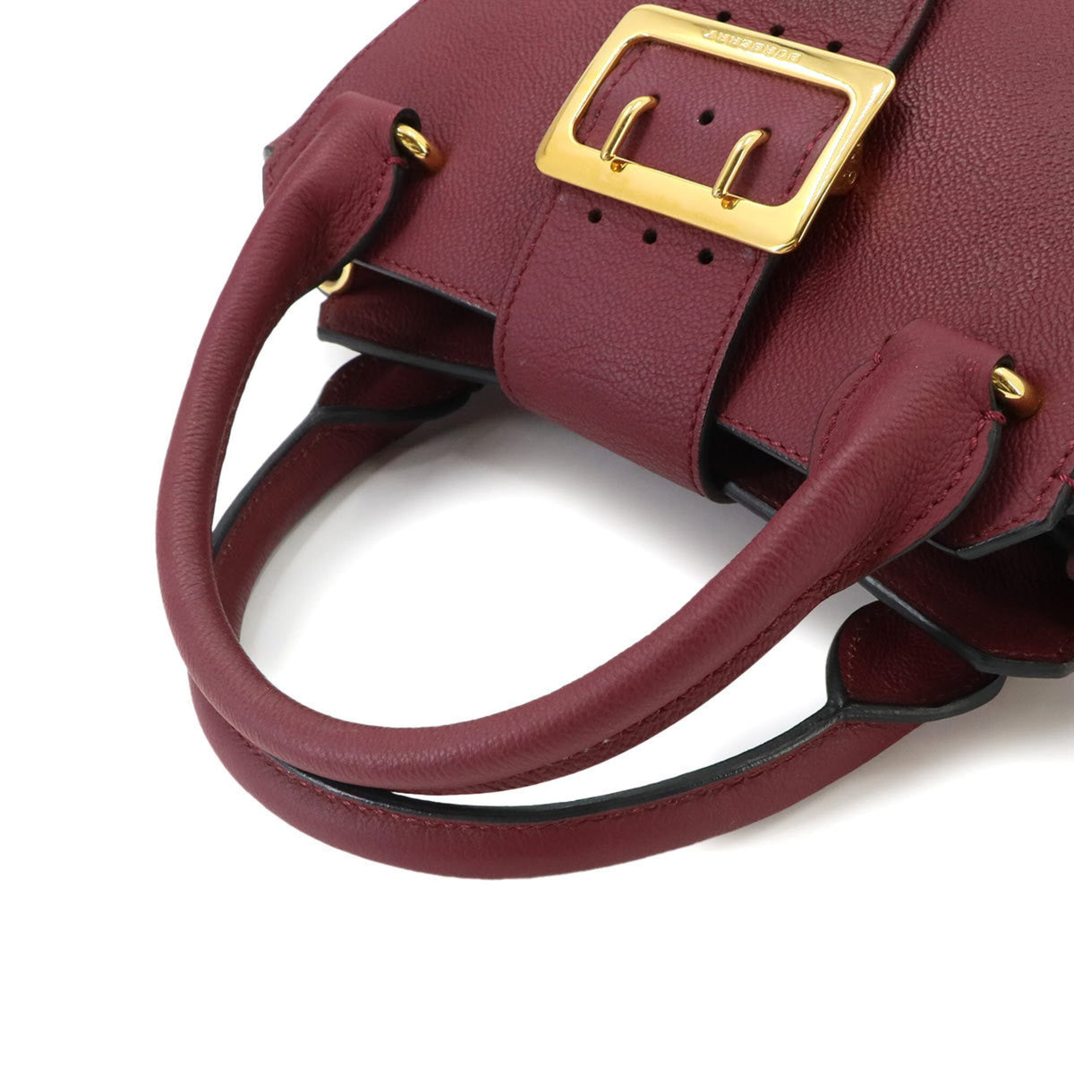 Burberry Bordeaux Leather Handbag (Pre-Owned)