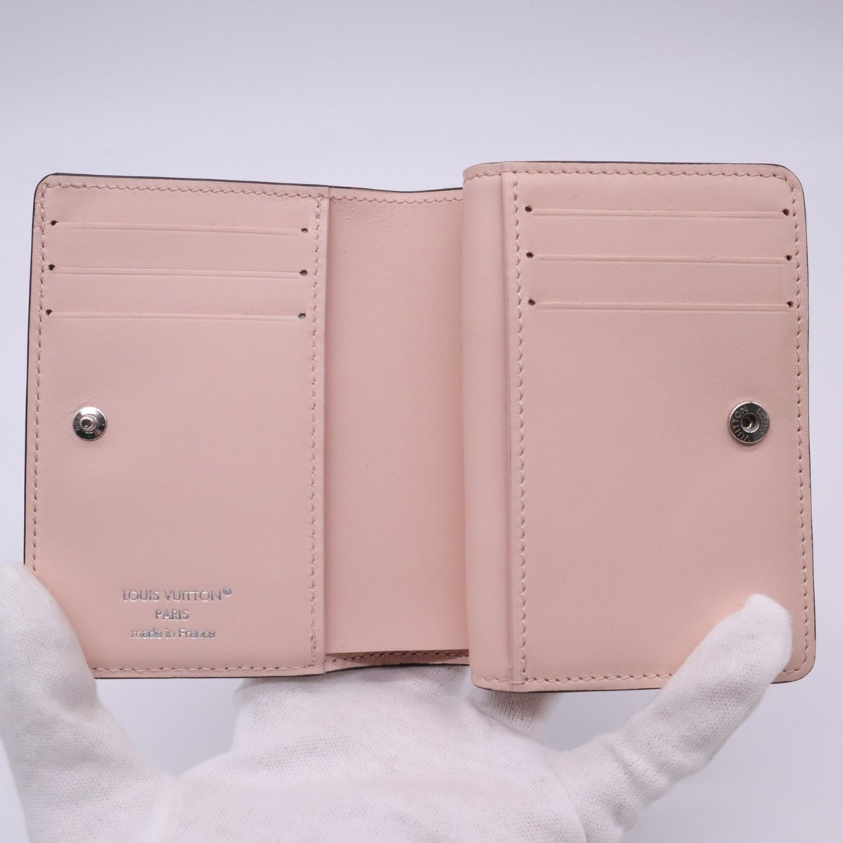 Louis Vuitton Mahina Pink Leather Wallet (Bi-Fold) (Pre-Owned)