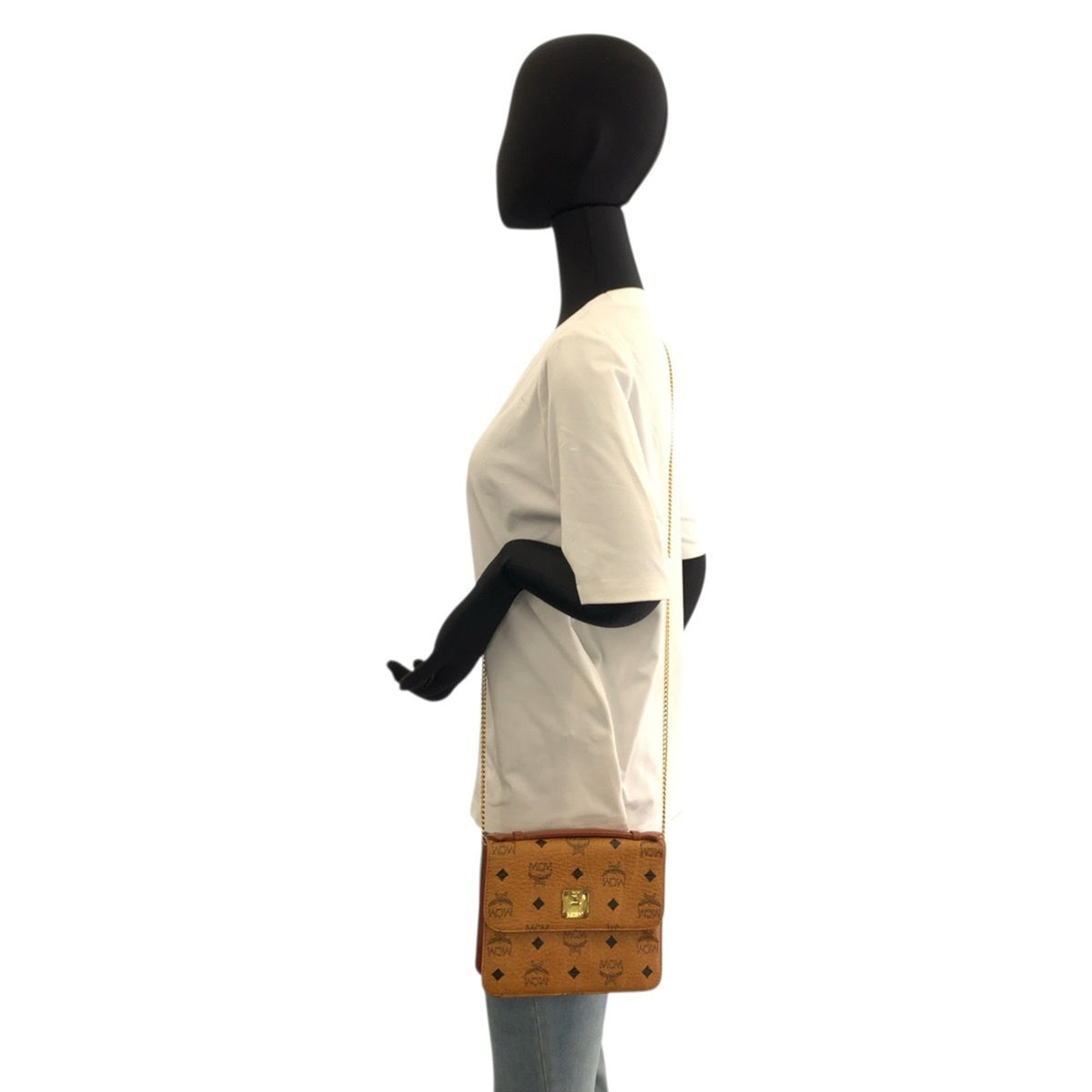 Mcm Brown Leather Handbag Shoulder Bag (Pre-Owned)