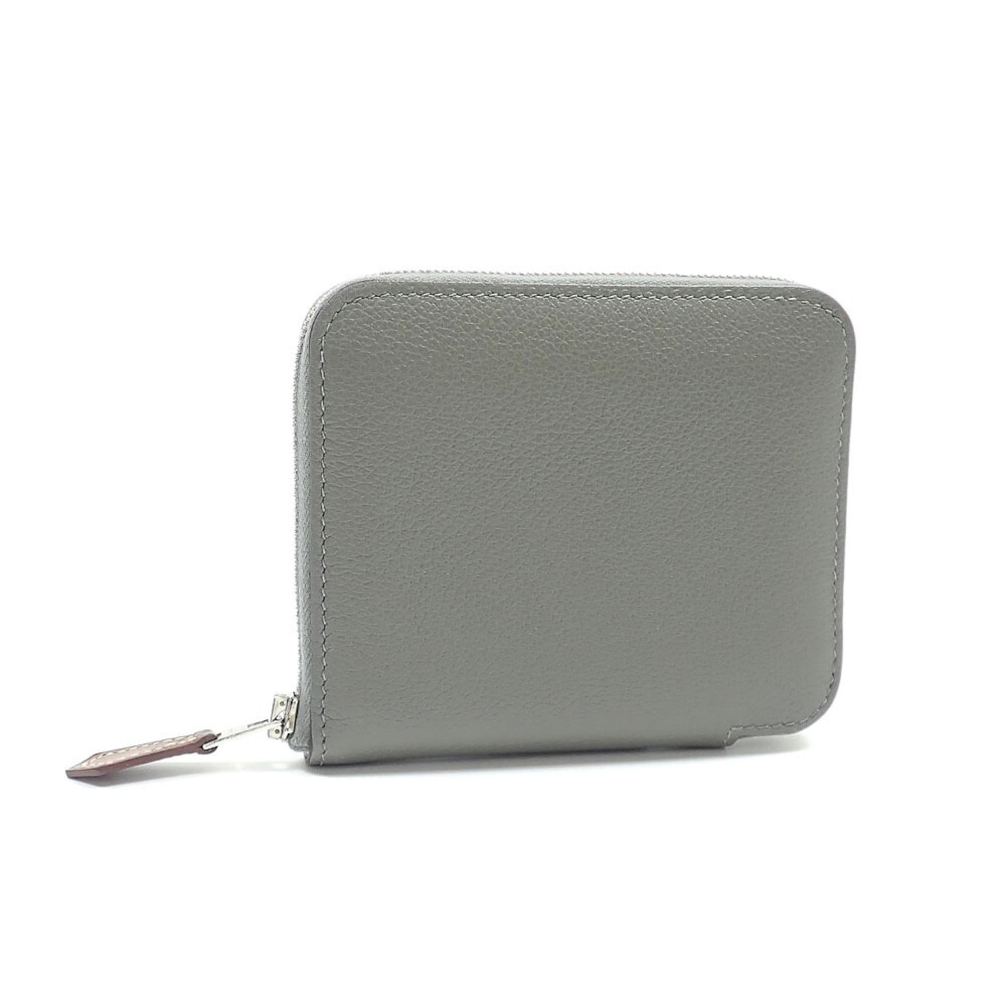 Hermes Etain Leather Coin Purse/Coin Case (Pre-Owned)