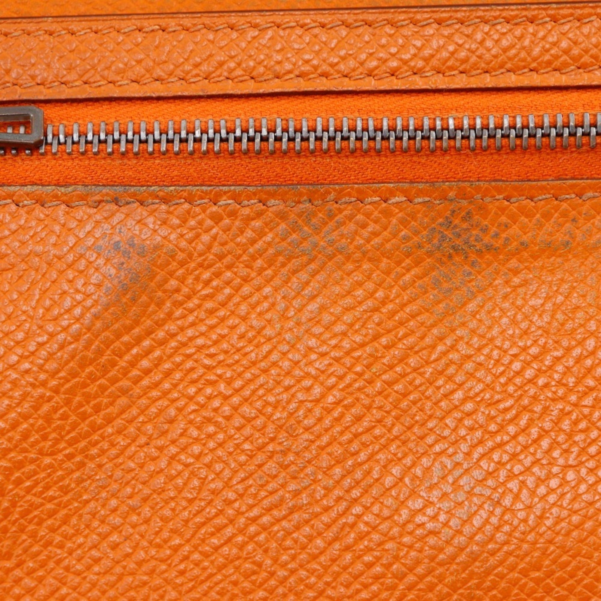 Hermes Orange Epsom Leather Long Wallet (Bi-Fold) (Pre-Owned)