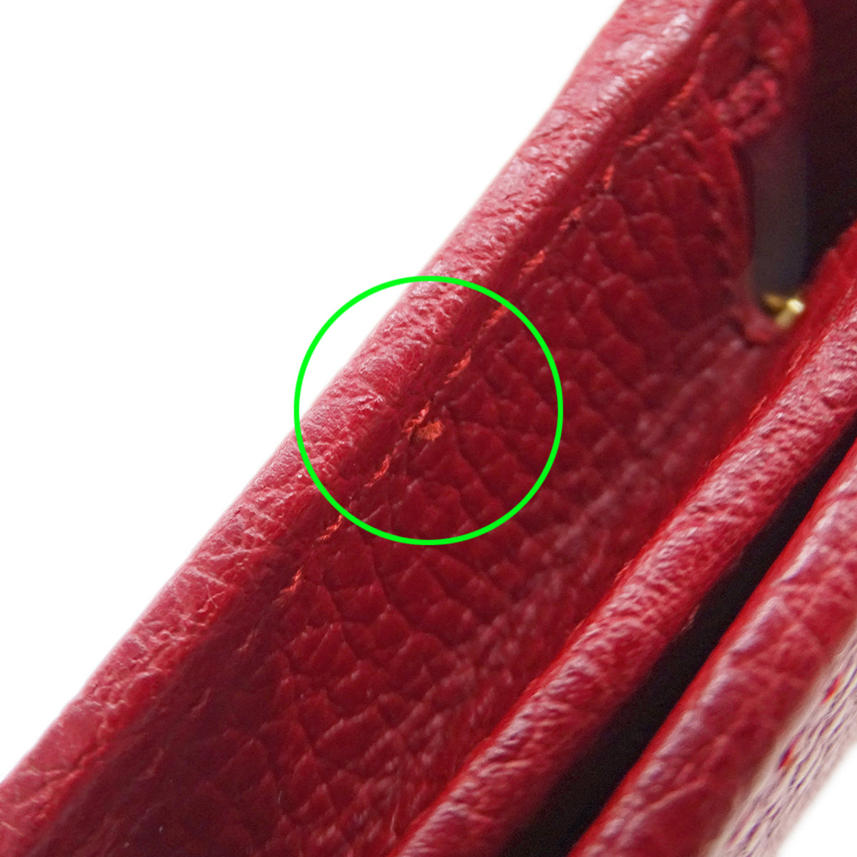 Gucci Red Color Leather Wallet (Bi-Fold) (Pre-Owned)