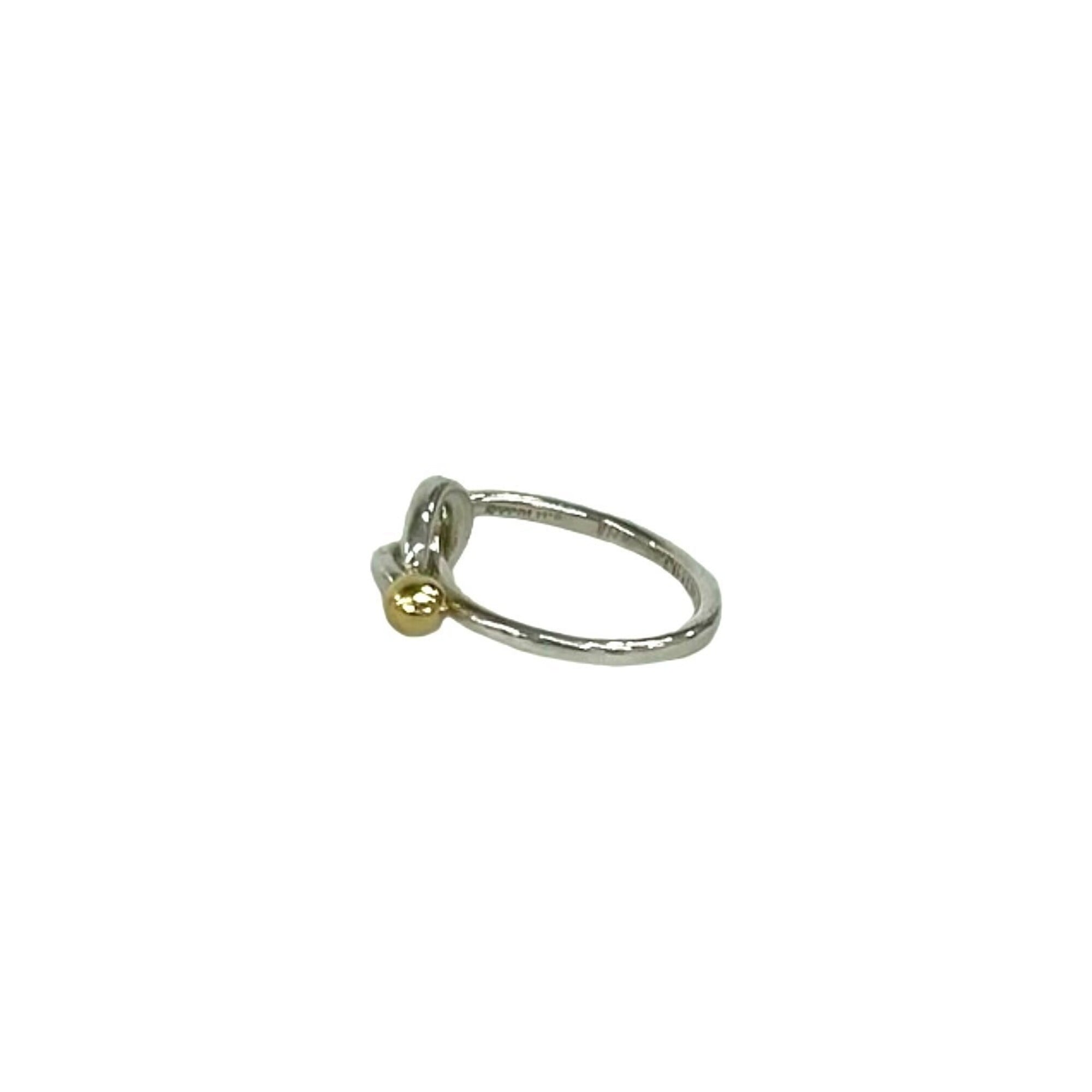 Tiffany Gold Silver Yellow Gold (18K) Silver 925 Band Ring (Pre-Owned)