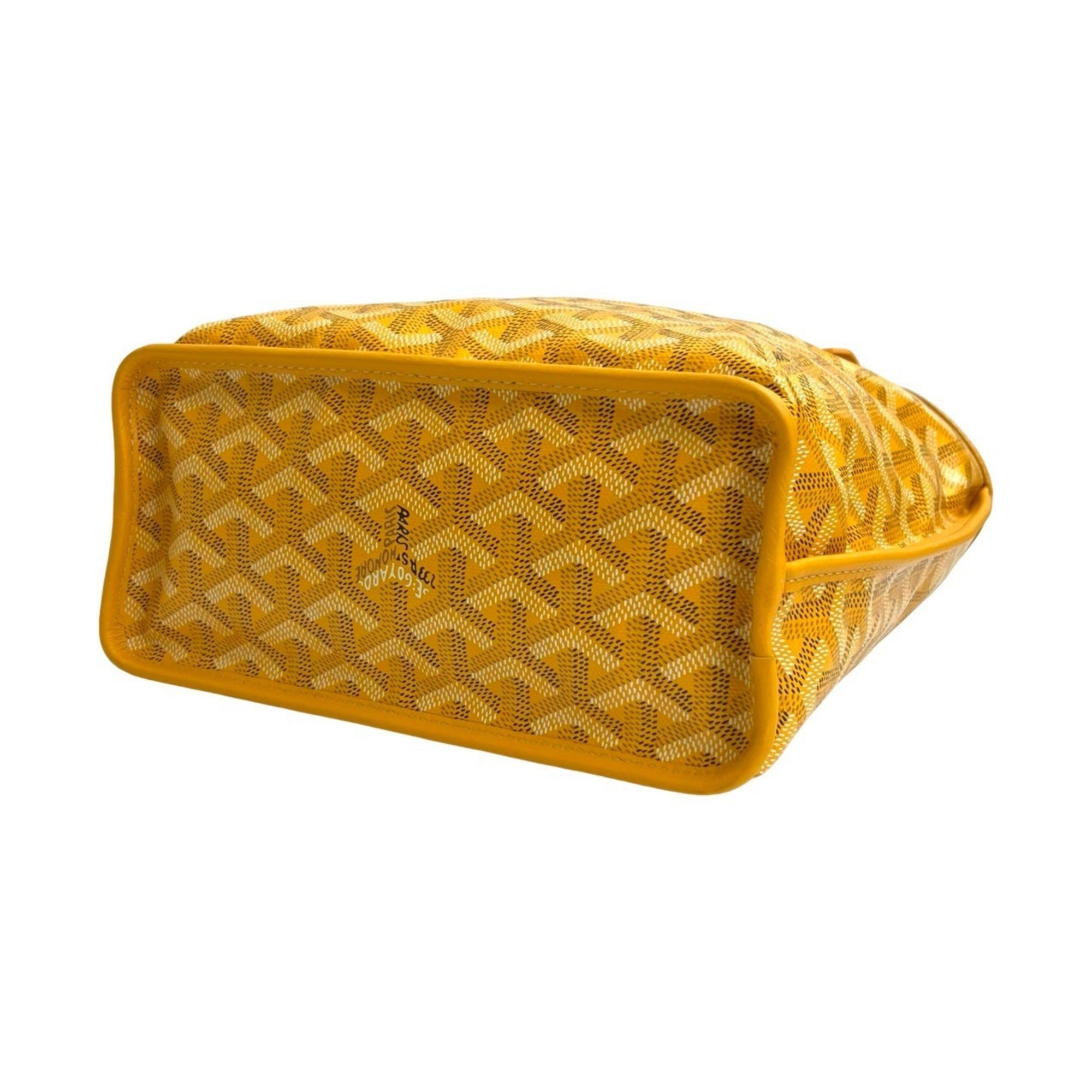 Goyard Yellow Leather Handbag Pouch Tote Bag (Pre-Owned)