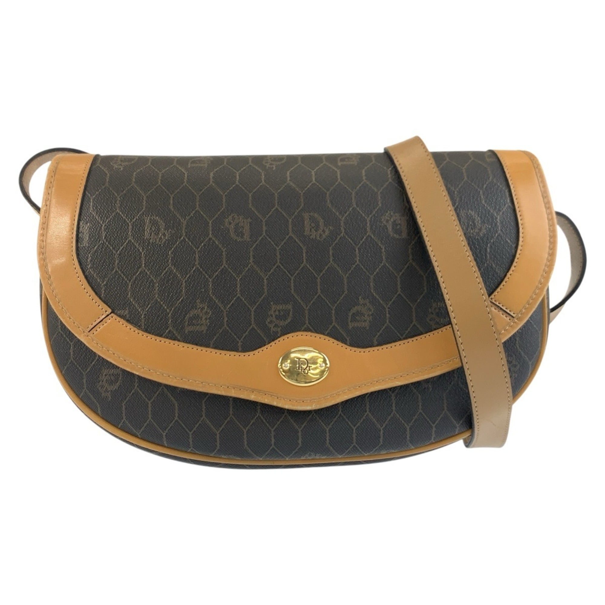 Christian Dior Brown Pvc Leather Pochette Shoulder Bag (Pre-Owned)