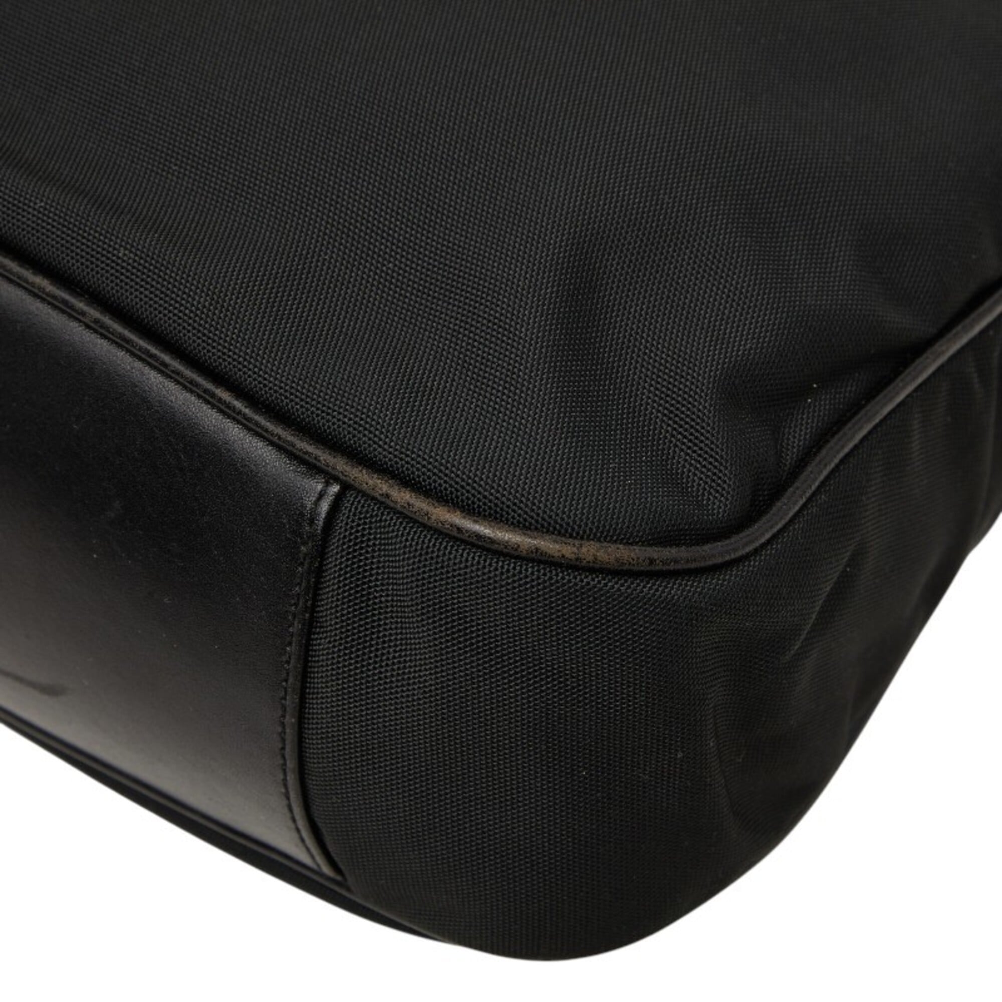 Gucci Bamboo Black Nylon Handbag (Pre-Owned)