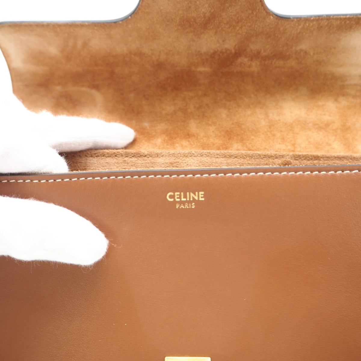 Celine Brown Leather Shoulder Bag (Pre-Owned)