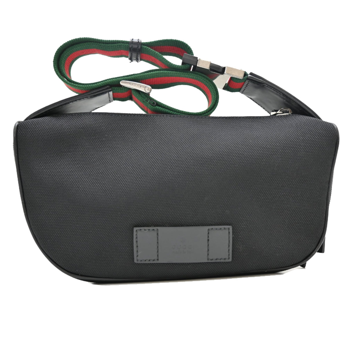Gucci Black Green Red Color Canvas Fanny Pack (Pre-Owned)