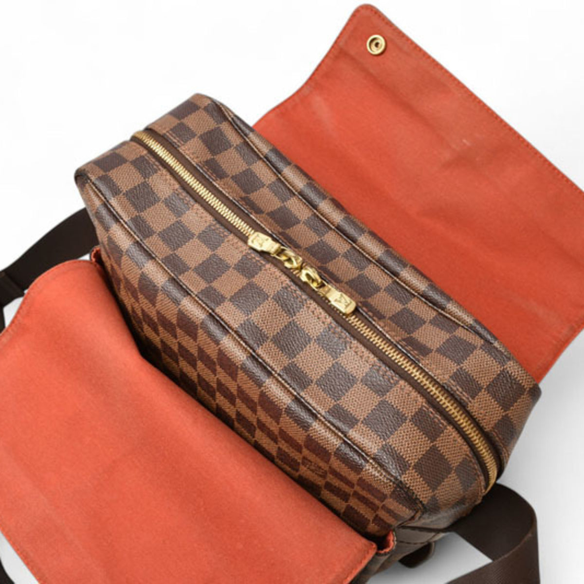 Louis Vuitton Damier Brown Damier Canvas Coated Canvas Shoulder Bag (Pre-Owned)
