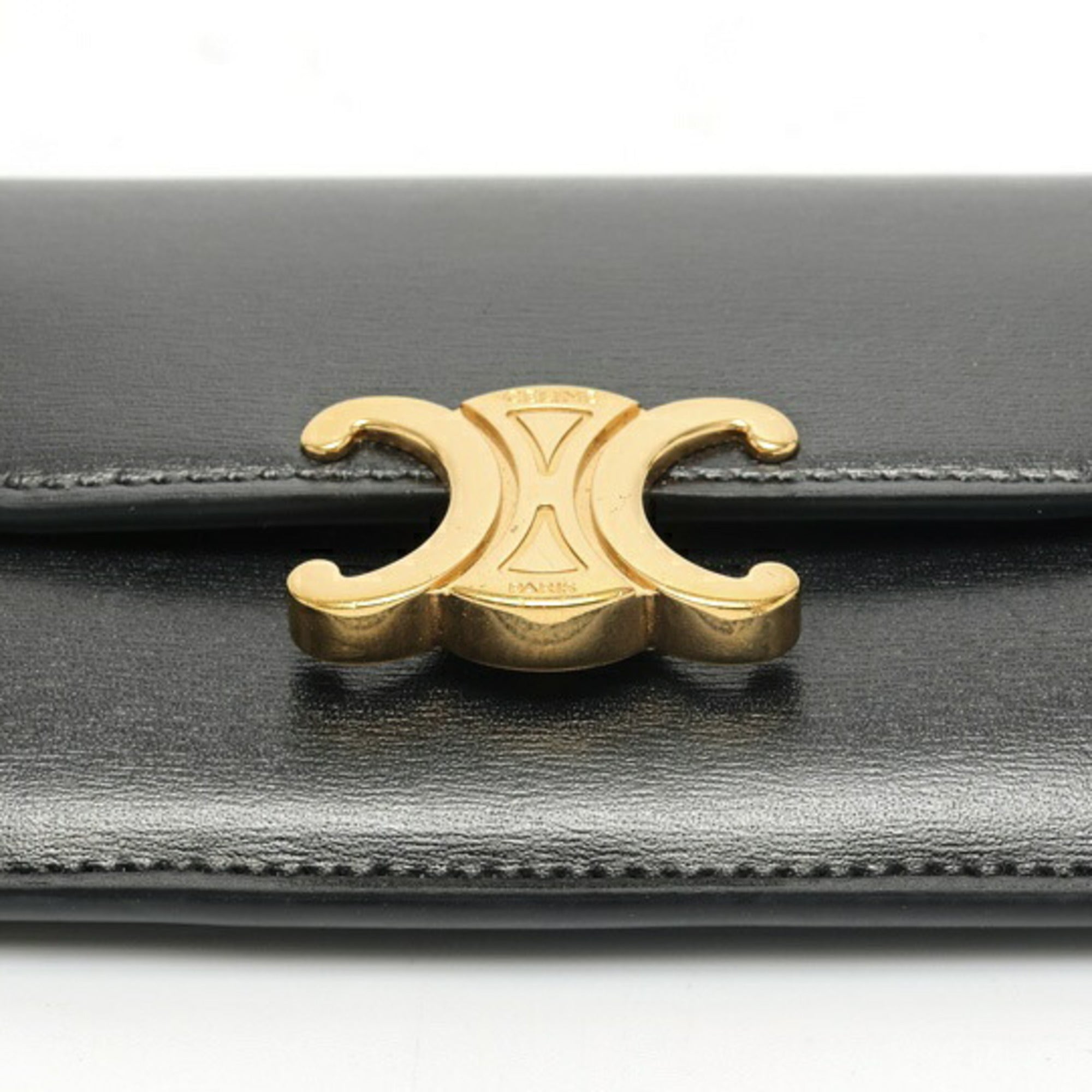 Celine Black Leather Coin Purse/Coin Case (Pre-Owned)