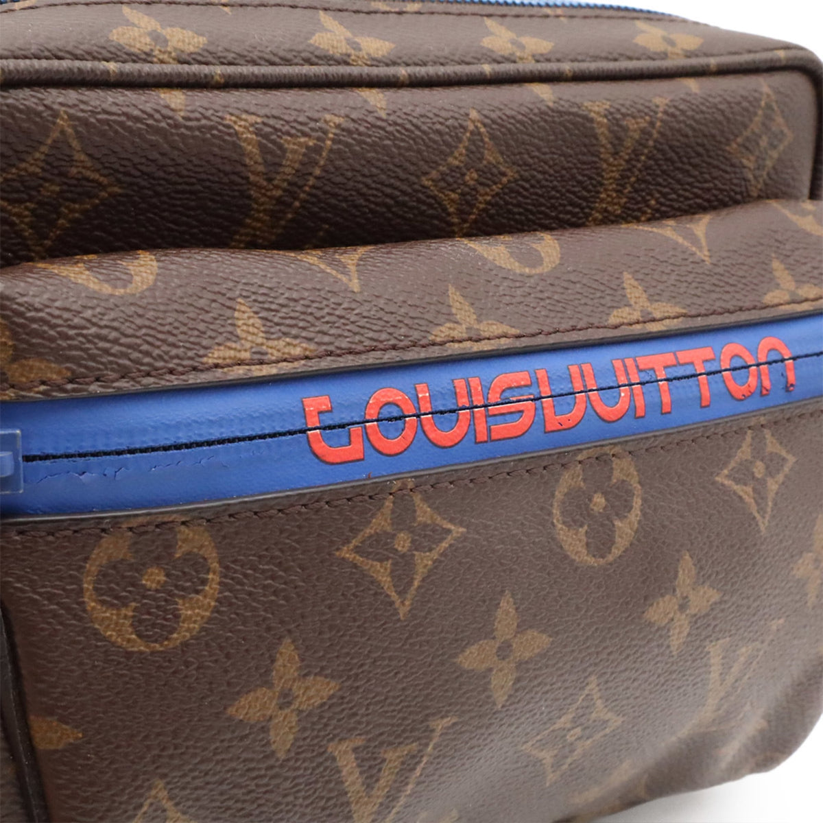 Louis Vuitton Blue Brown Monogram Shoulder Bag Sling Bag (Pre-Owned)