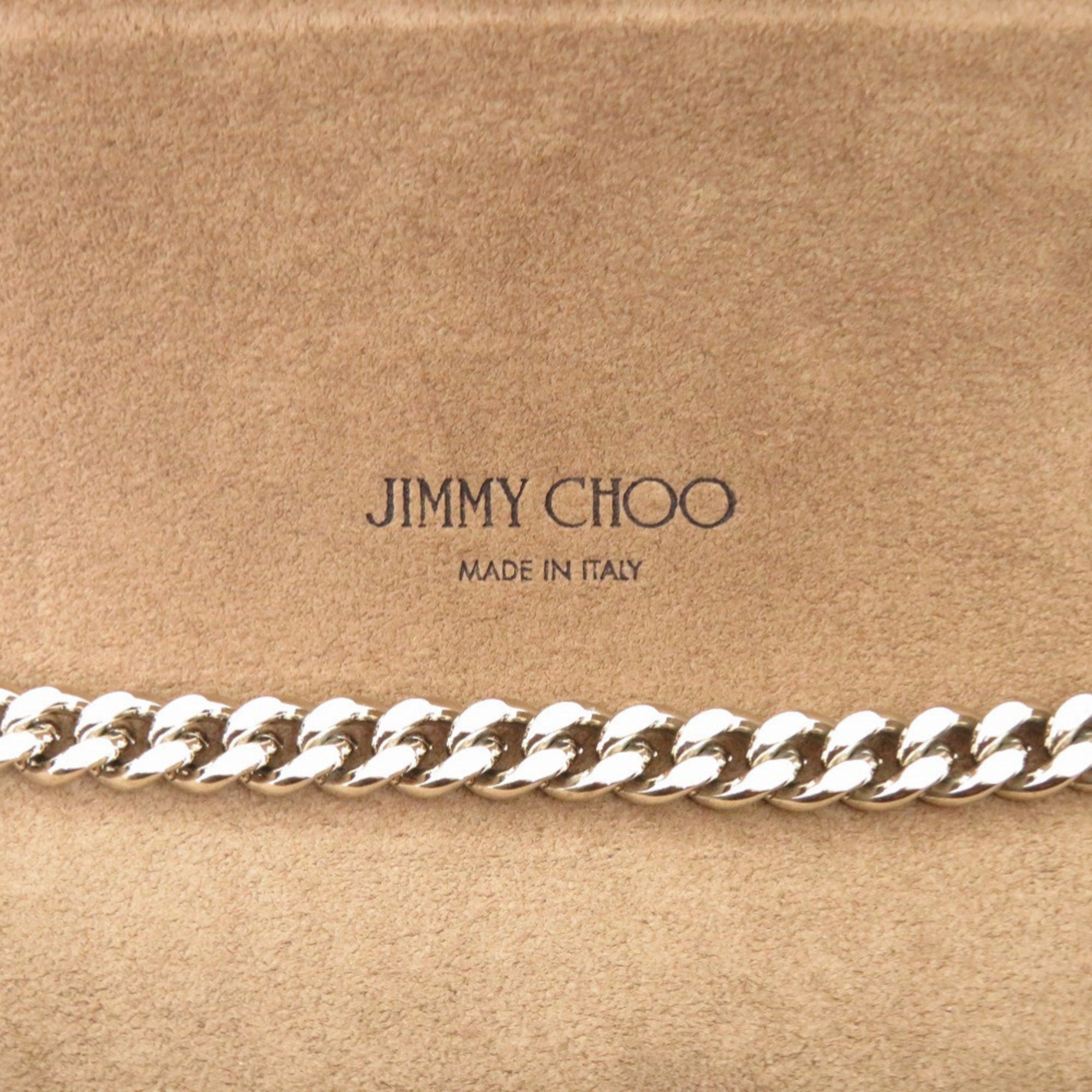 Jimmy Choo Gold Silver Metal Leather Shoulder Bag (Pre-Owned)