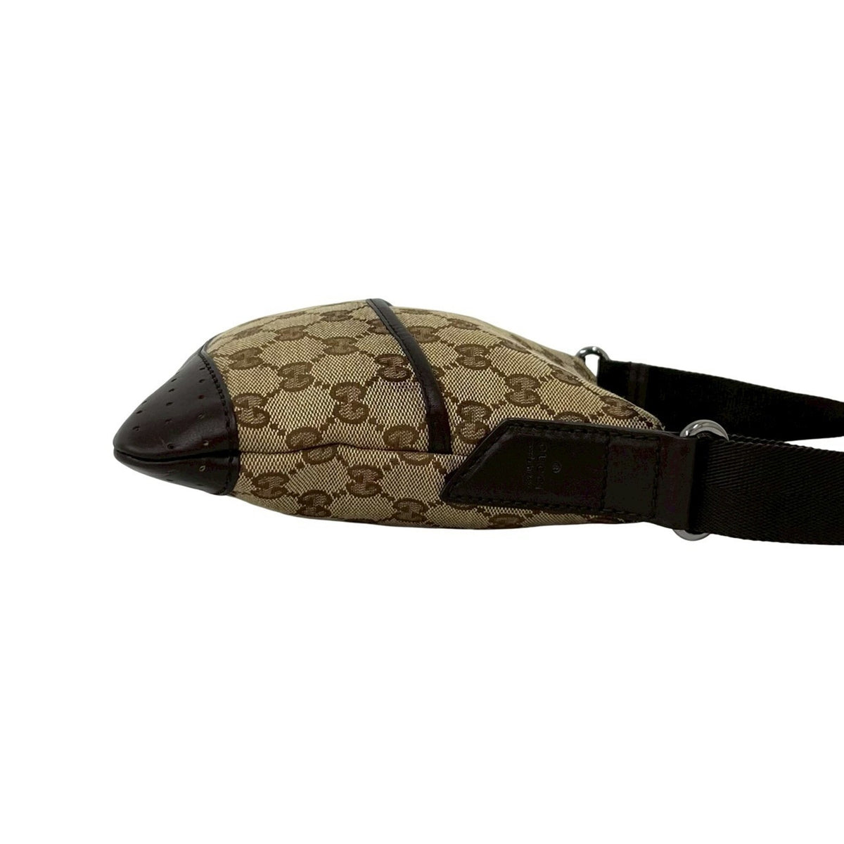 Gucci Brown Canvas Leather Pochette Shoulder Bag (Pre-Owned)