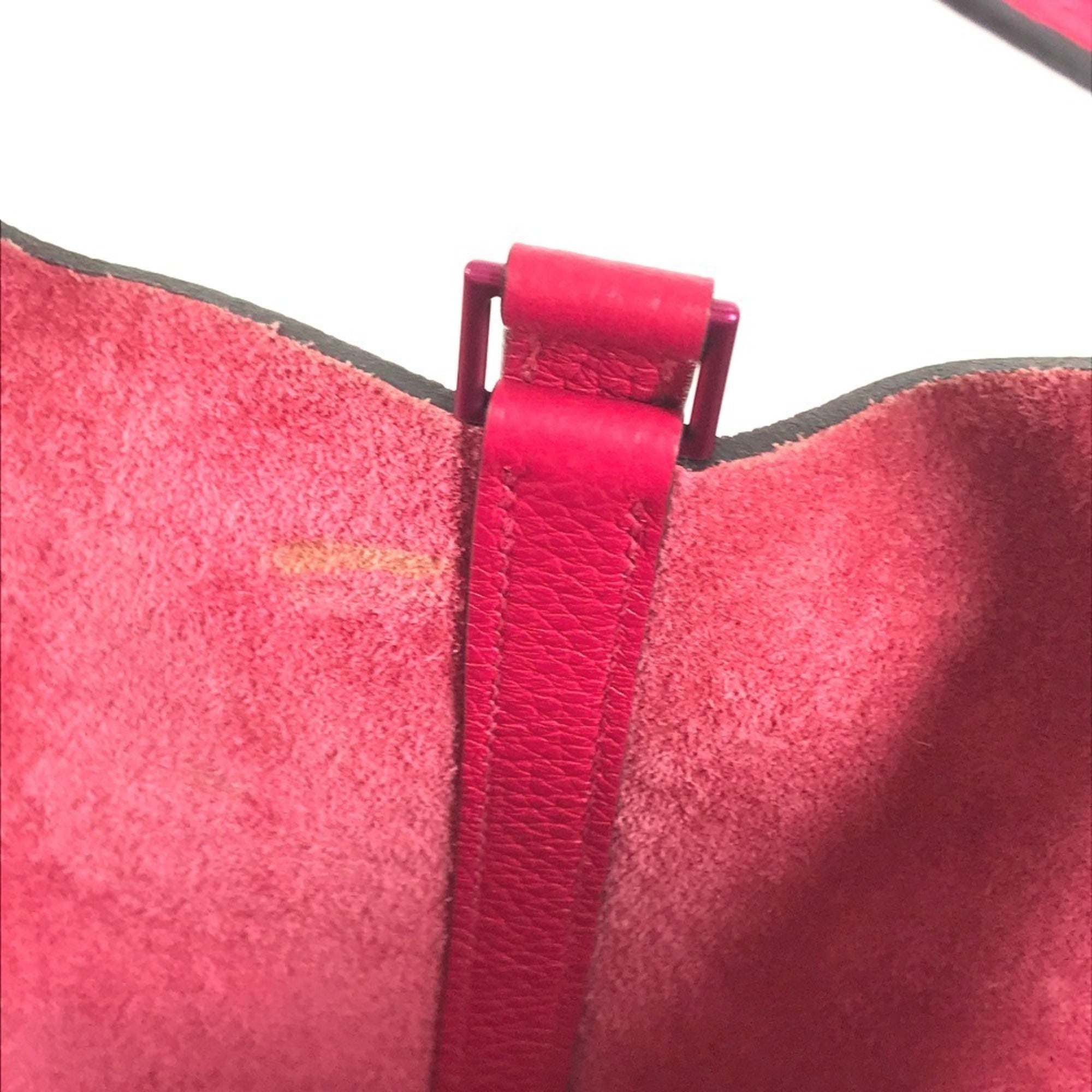 Hermes Pink Taurillon Clemence Leather Handbag (Pre-Owned)