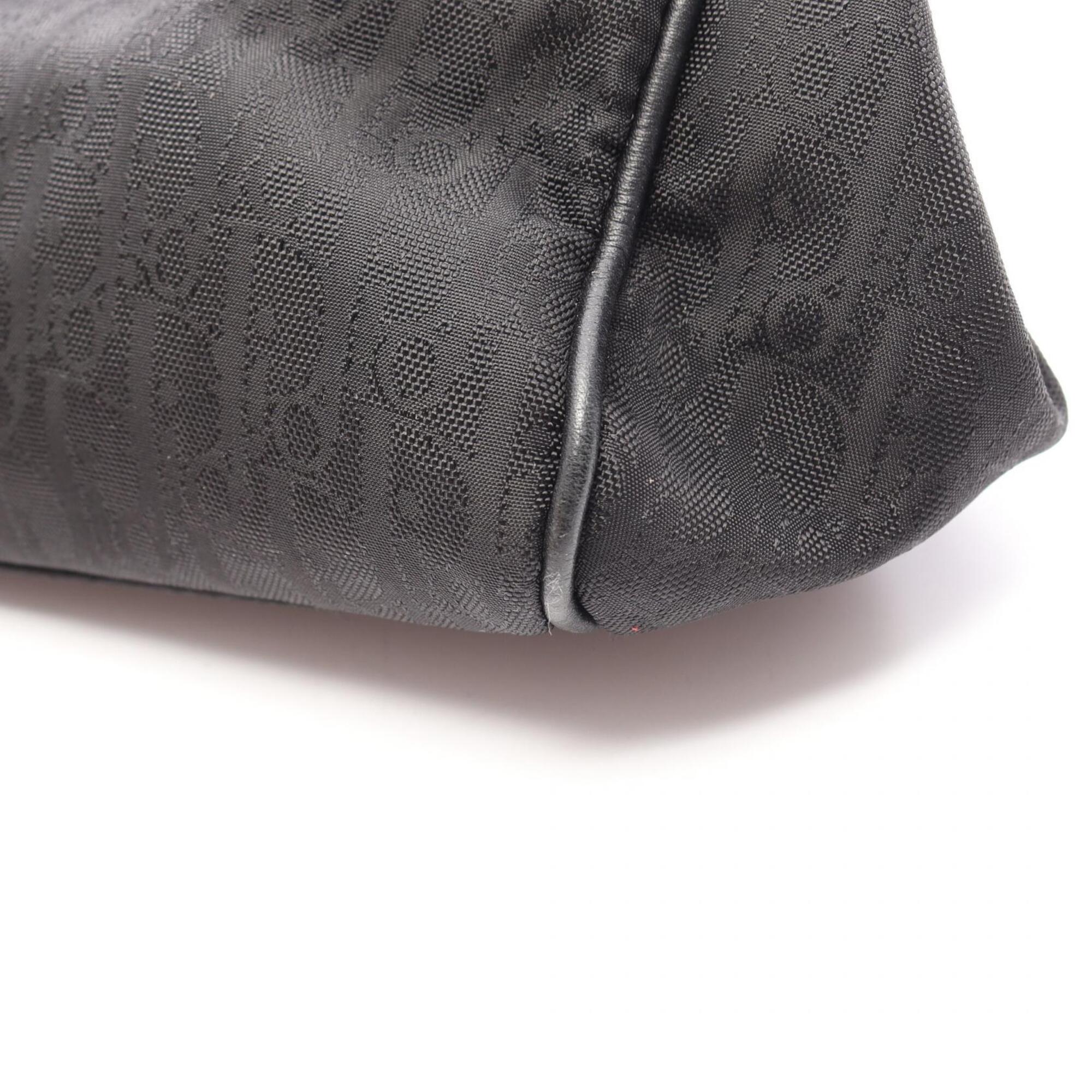 Christian Dior Black Nylon Leather Handbag Tote Bag (Pre-Owned)