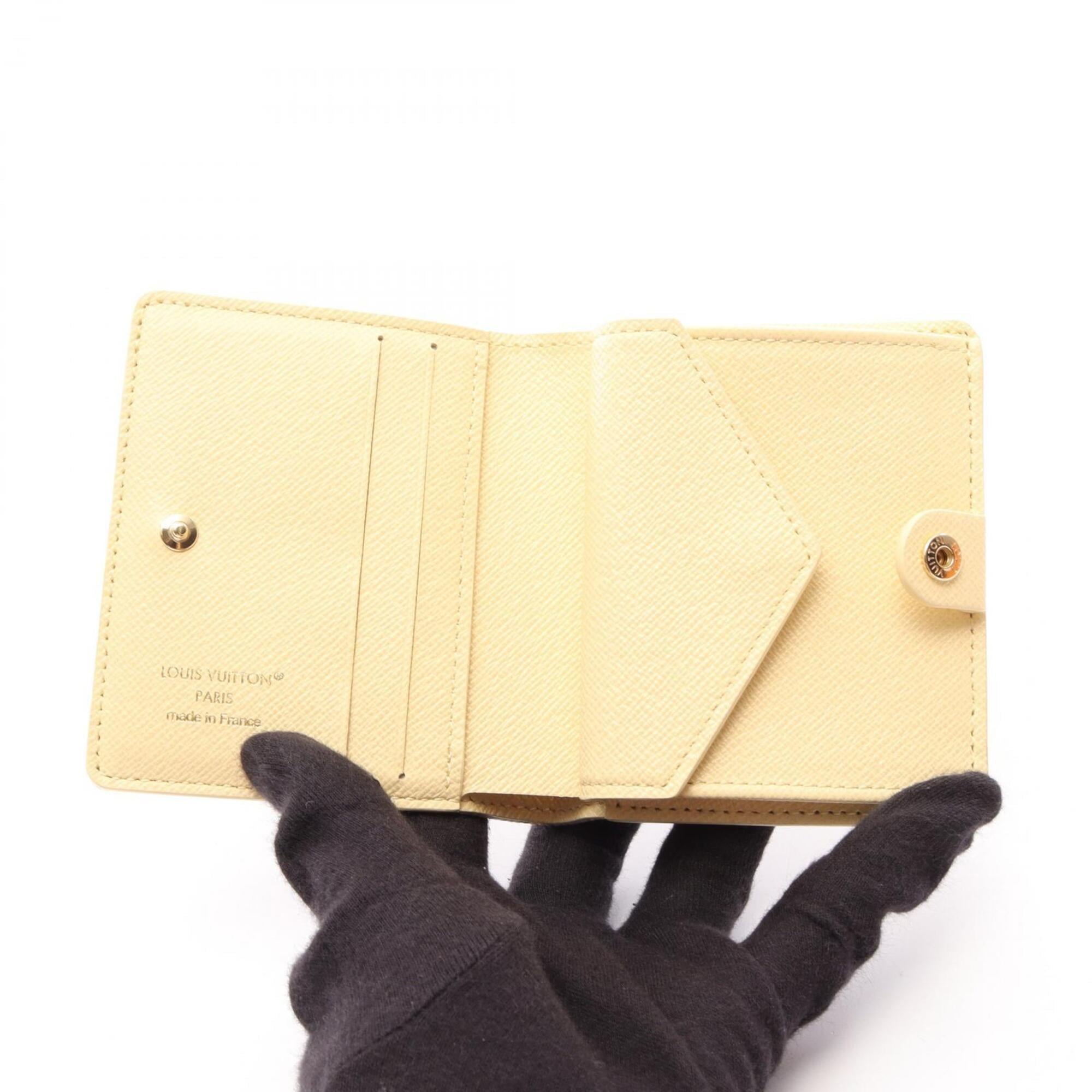 Louis Vuitton Multi-Color White Yellow Coated Canvas Wallet (Bi-Fold) (Pre-Owned)