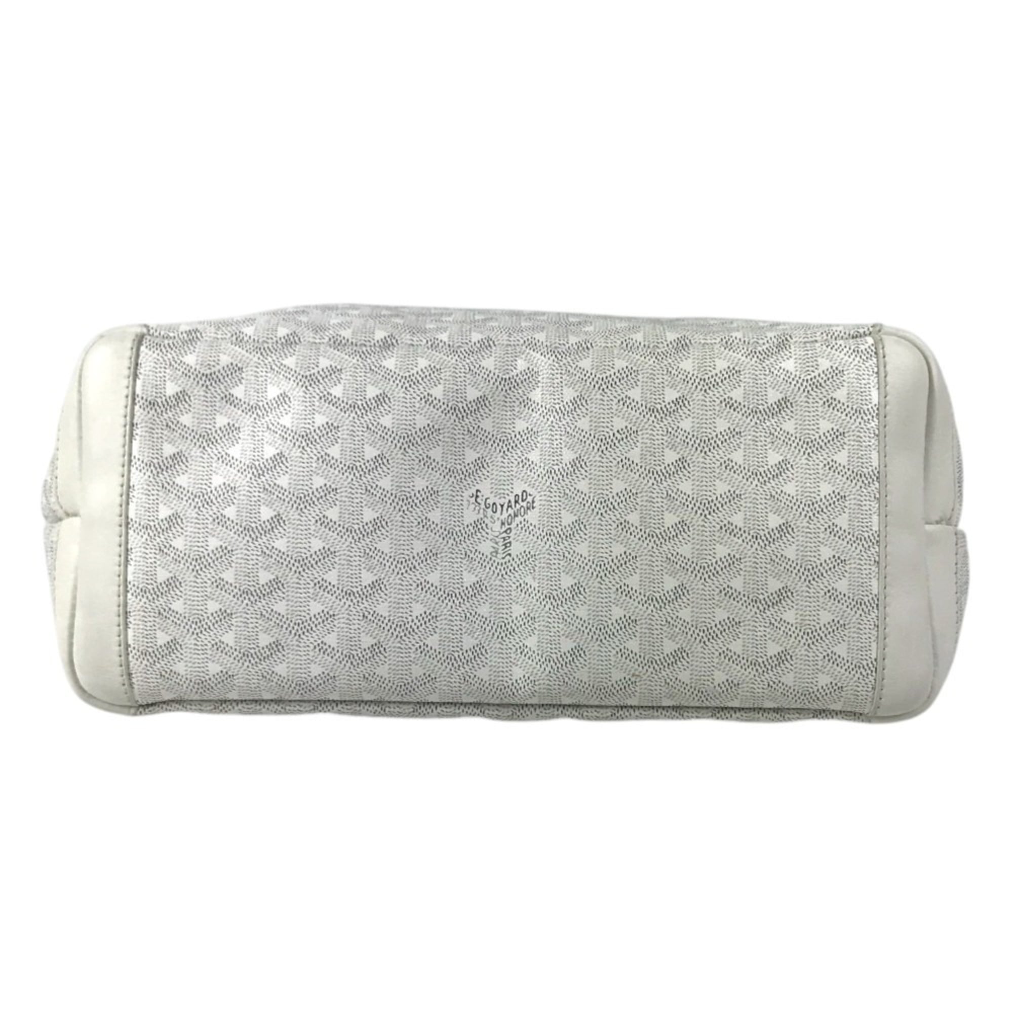 Goyard White Pvc Leather Shoulder Bag Tote Bag (Pre-Owned)