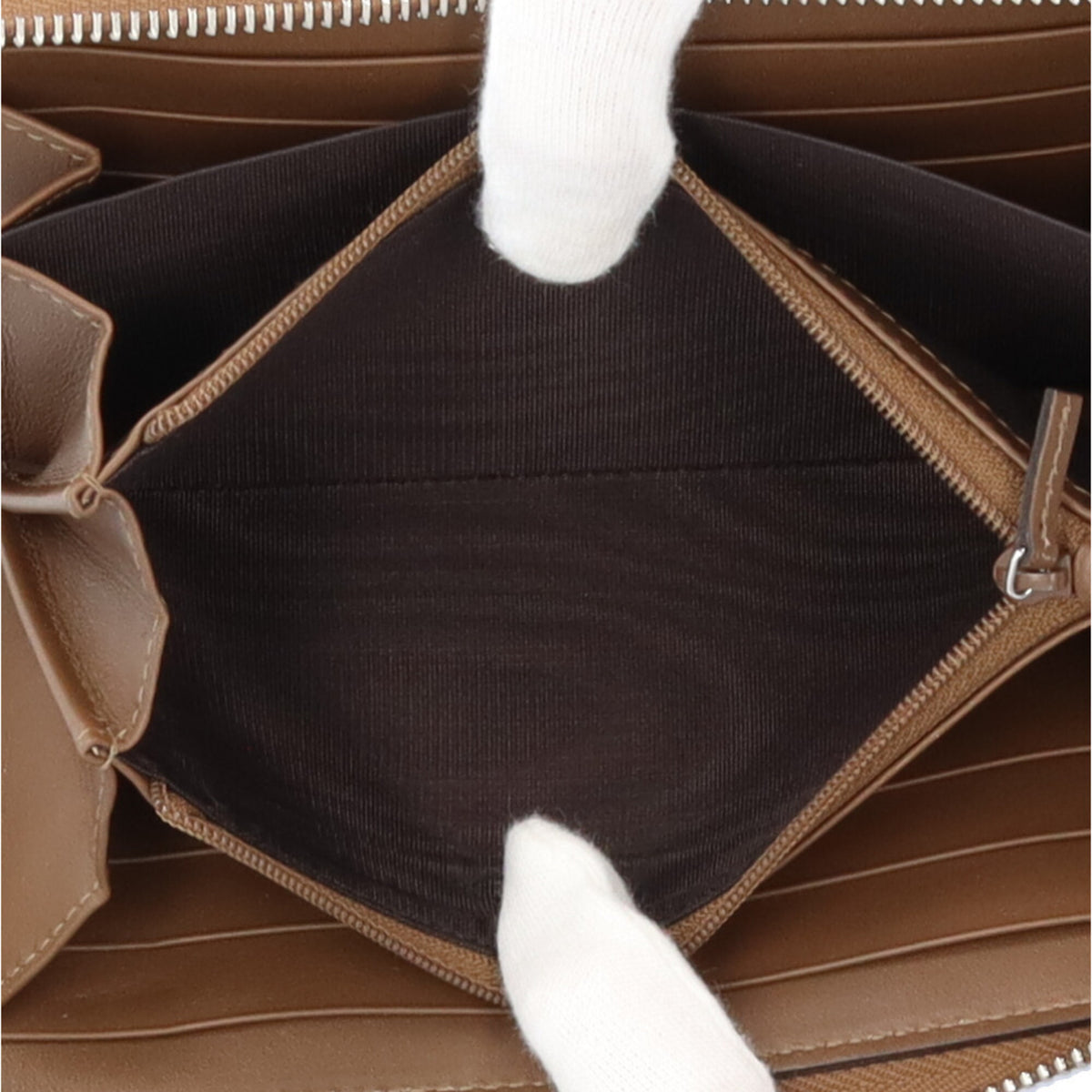 Gucci Beige Brown Gg Supreme Canvas Leather Long Wallet (Bi-Fold) (Pre-Owned)
