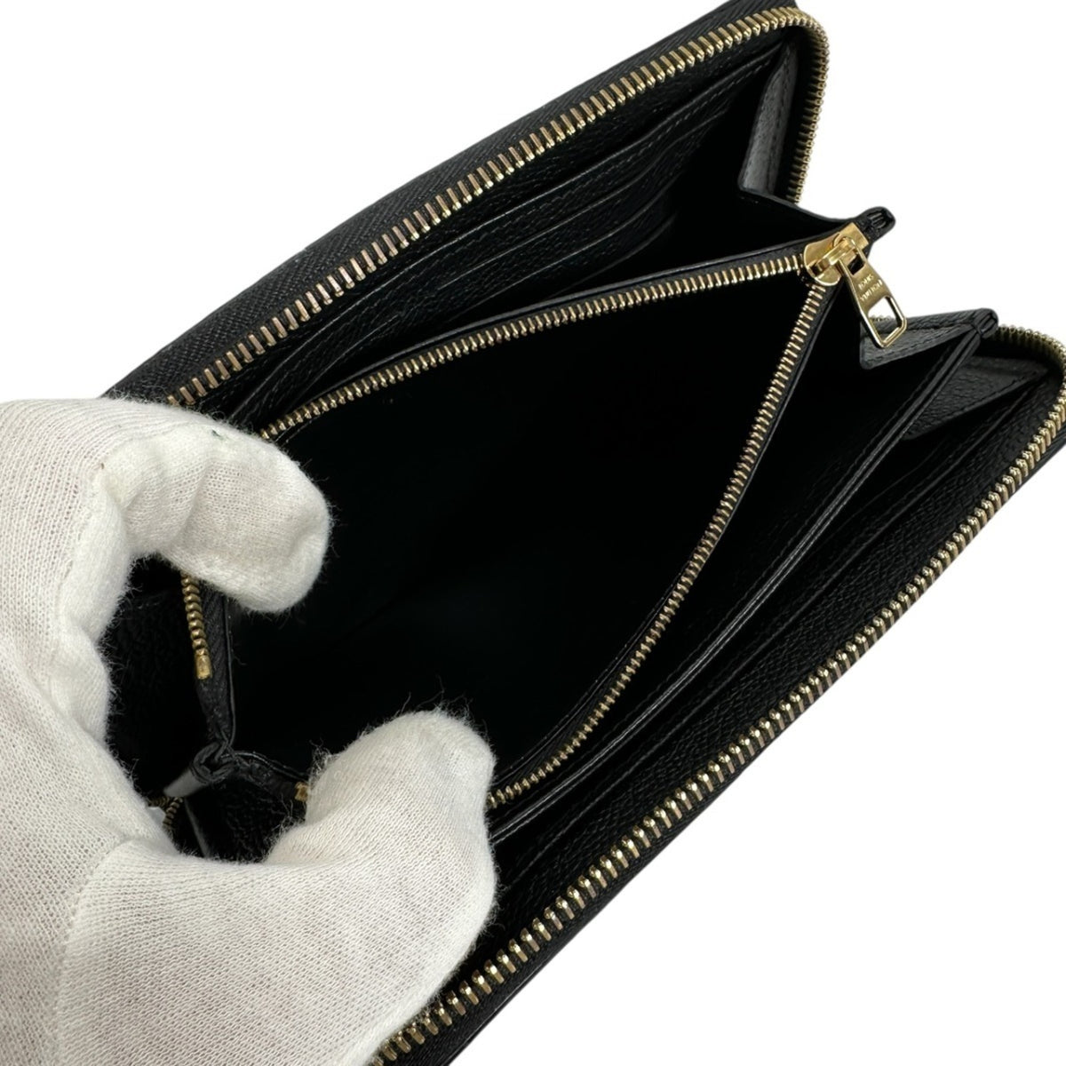 Louis Vuitton Beige Black Monogram Empreinte Long Wallet (Bi-Fold) (Pre-Owned)